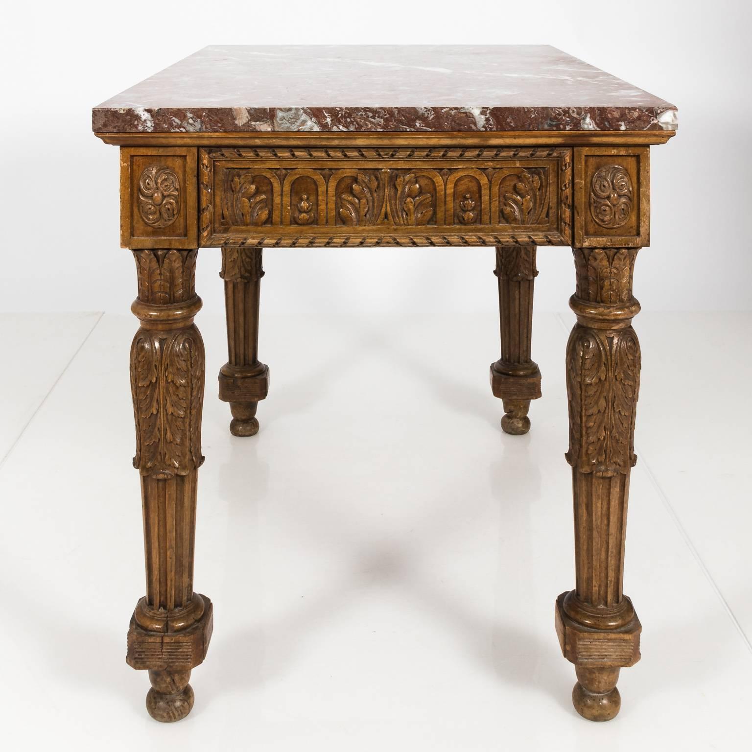 French Console with Marble Top 11