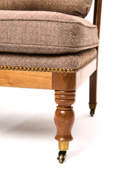 French Consulate-Inspired Fireside Chair in H&S Tweeds – Tent by Darren Henault