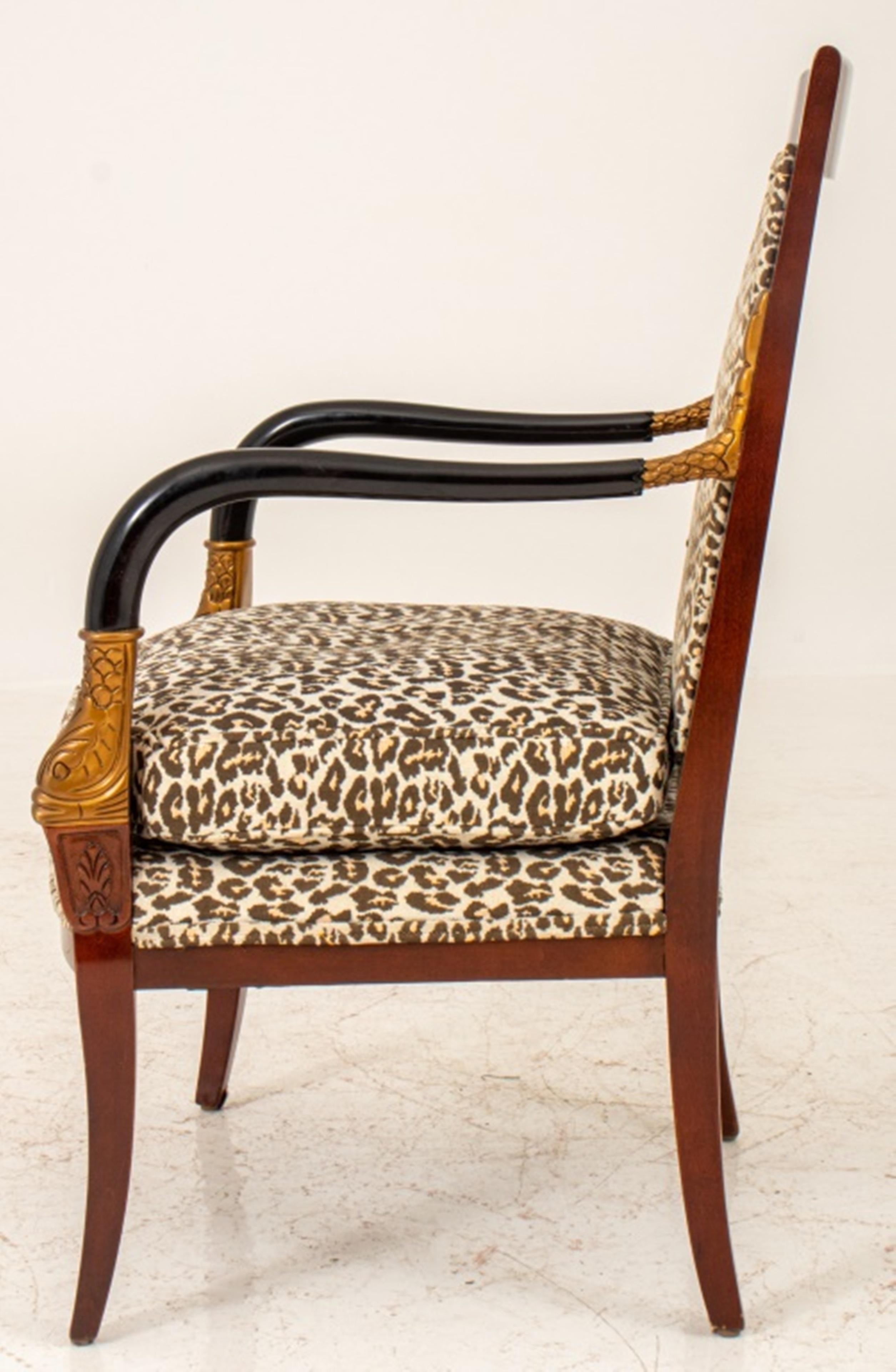 Mahogany French Consulate Style Arm Chair
