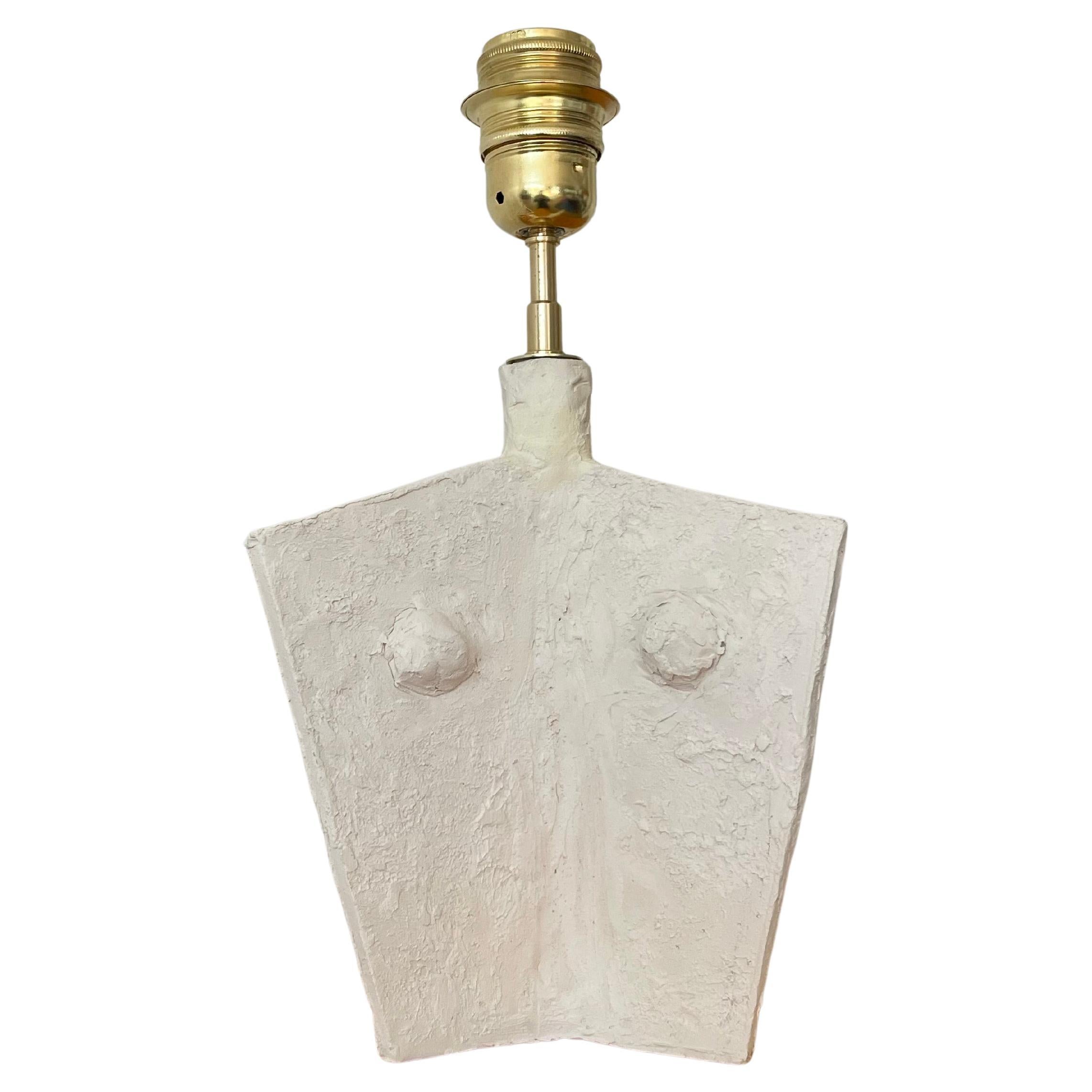 Lámpara francesa de cerámica contemporánea, "Idolo" de Renzo Maar