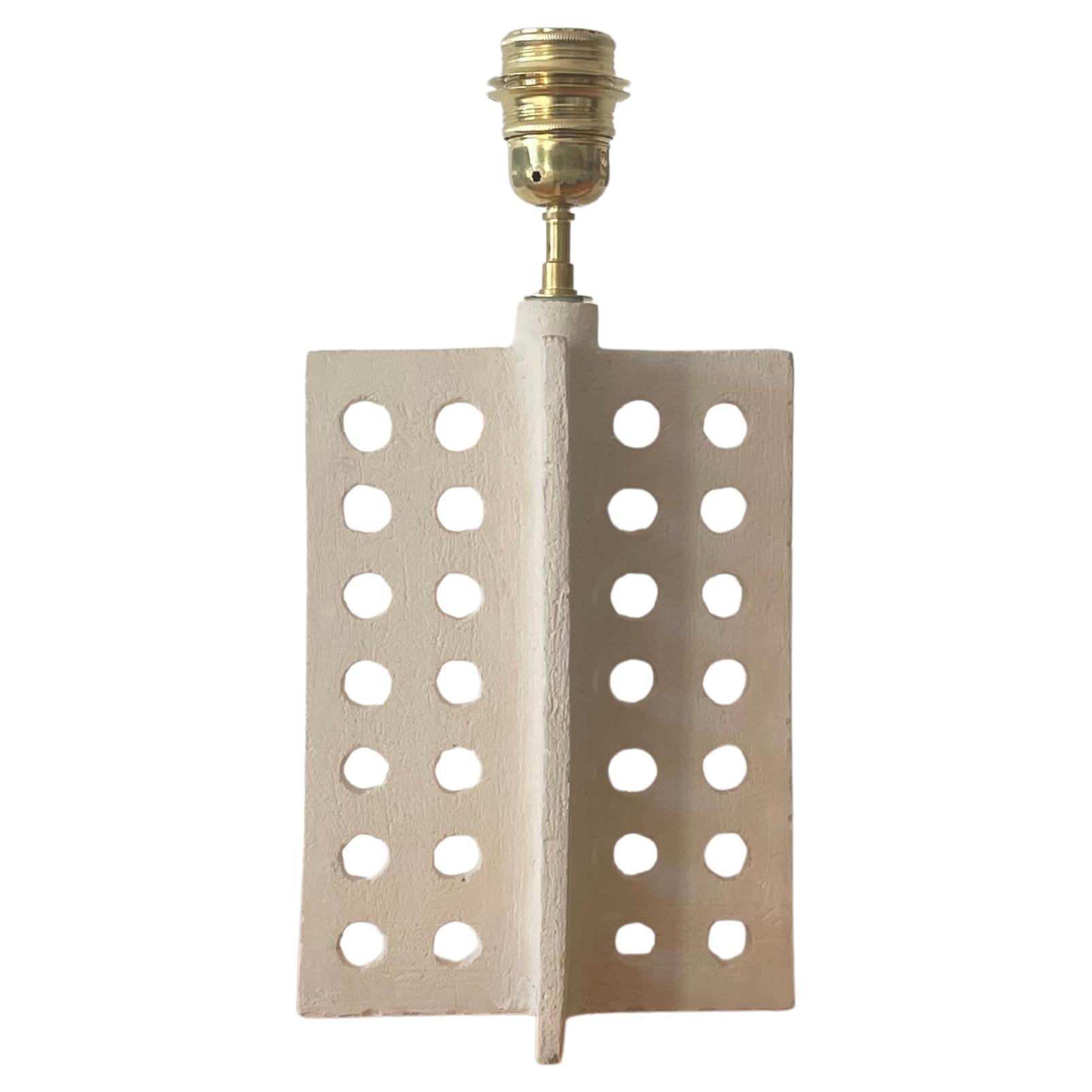 Lampe en céramique contemporaine française, "L 01" par Renzo Maar