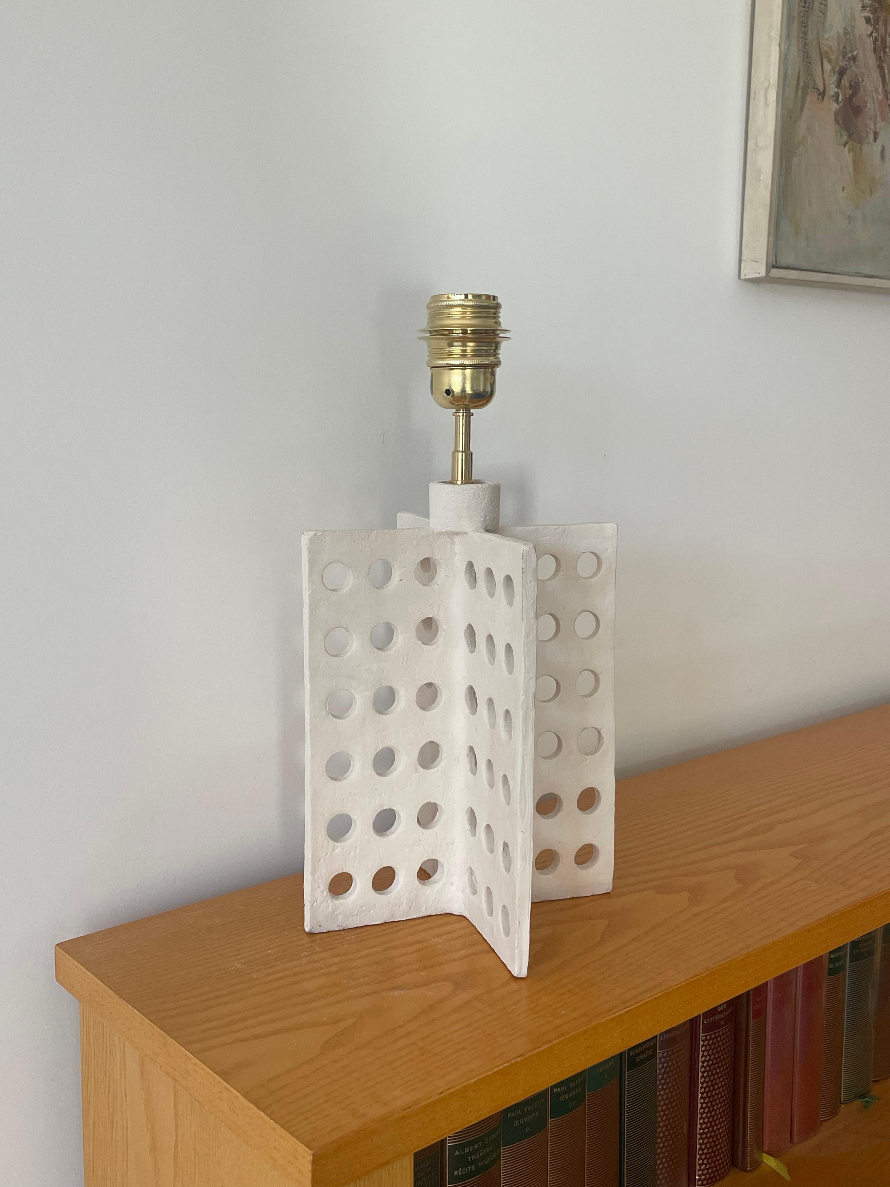 Lámpara francesa de cerámica contemporánea, 