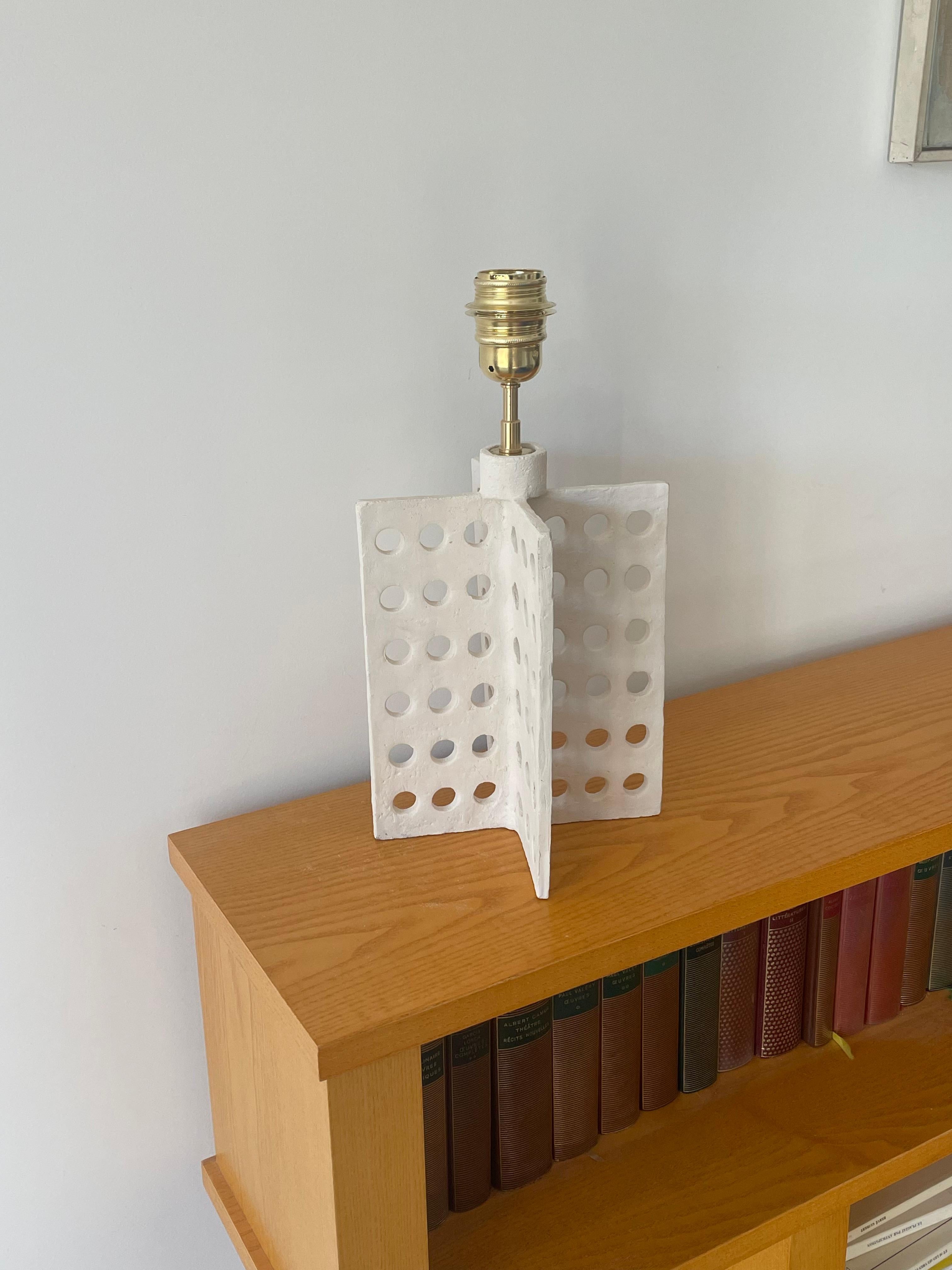 Lámpara francesa de cerámica contemporánea, 