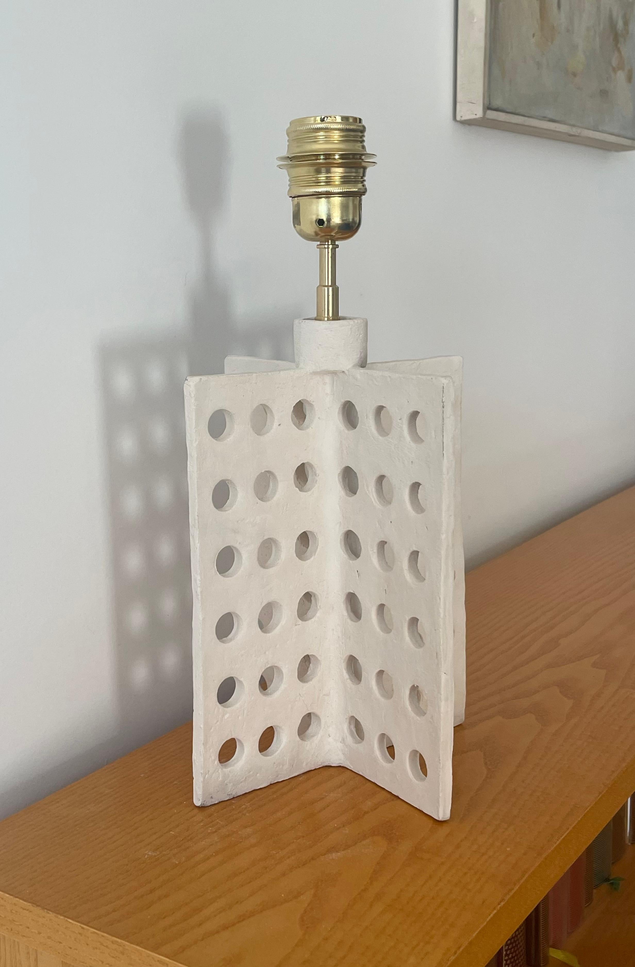 Lámpara francesa de cerámica contemporánea, 