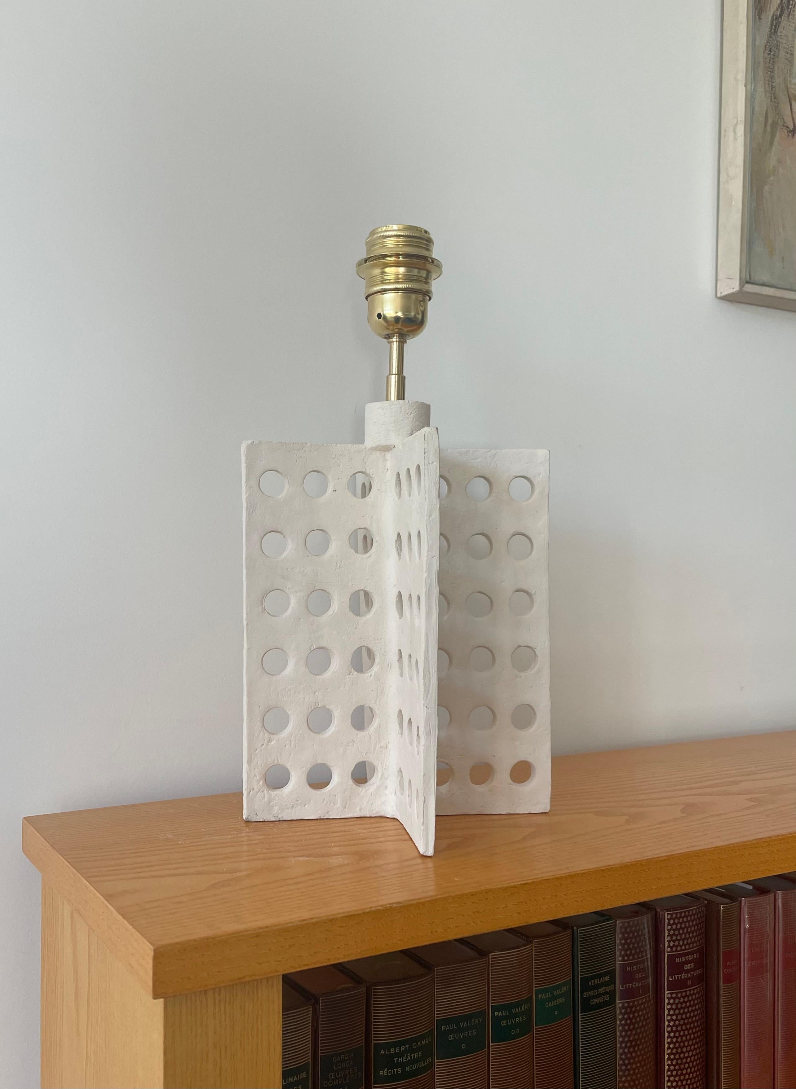 Lámpara francesa de cerámica contemporánea, 