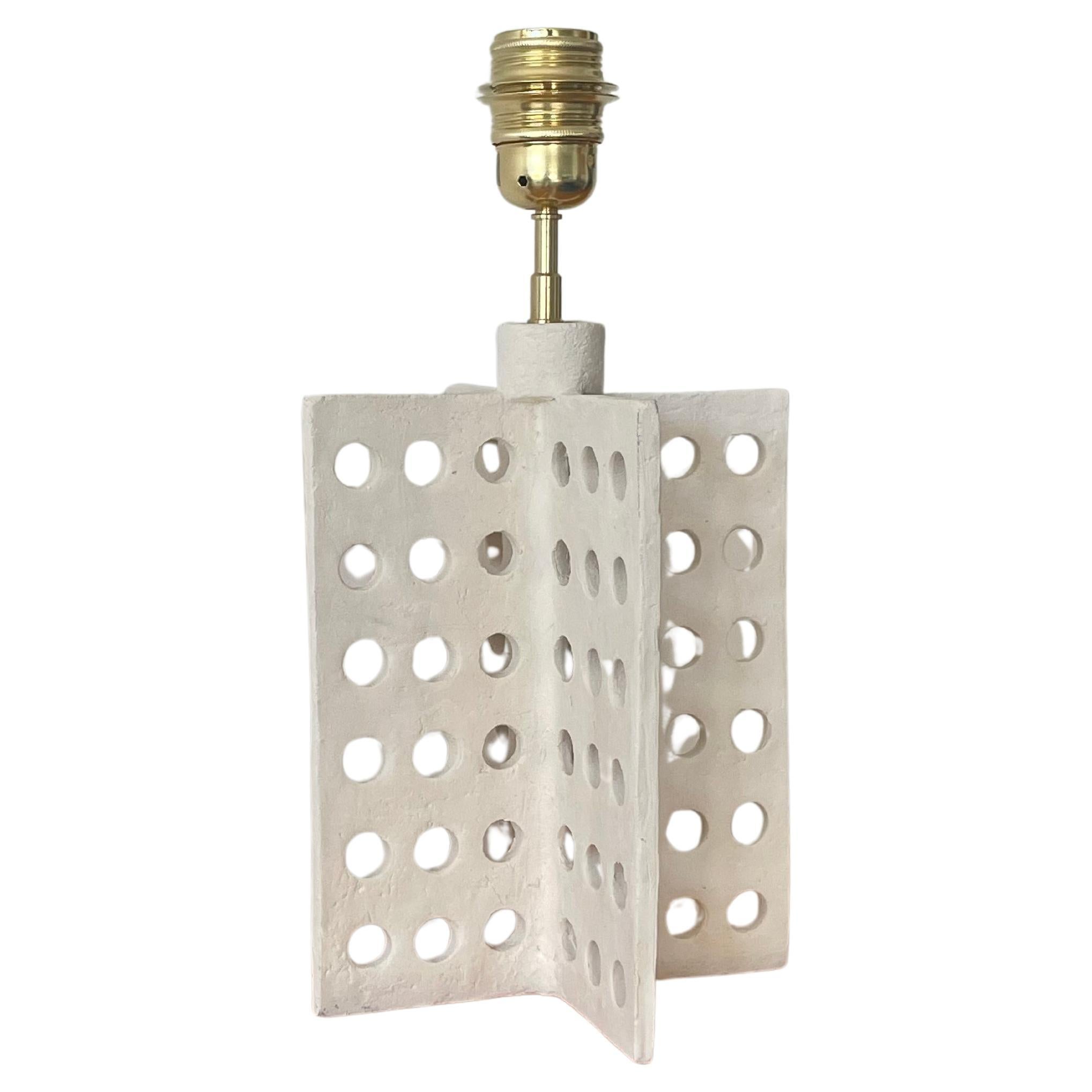 Lámpara francesa de cerámica contemporánea, "L 02" de Renzo Maar