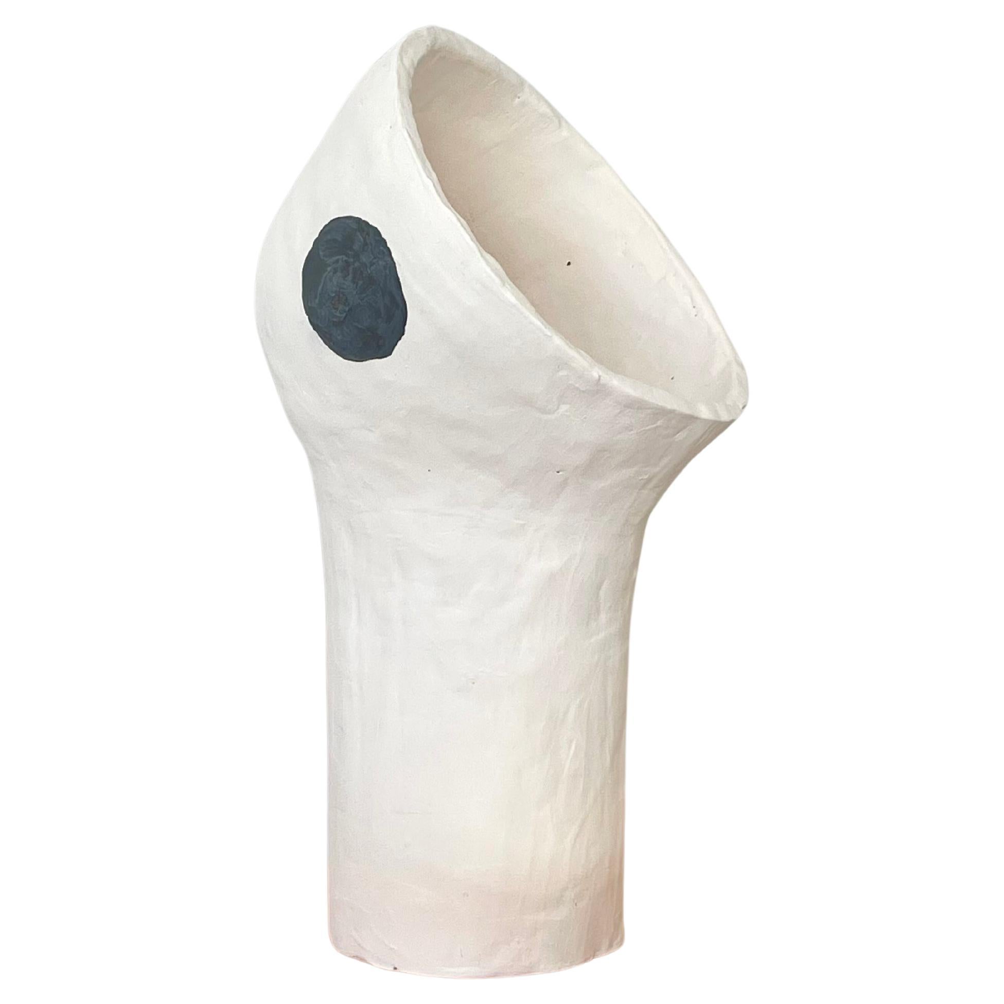 Lampe en céramique contemporaine française, "Pierrot lunaire" de Renzo Maar