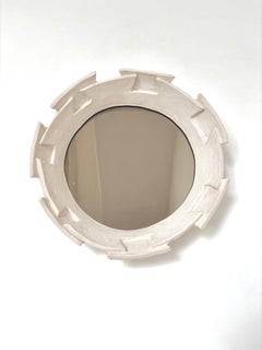 French contemporary ceramic mirror, "Labirinto" by Renzo Maar