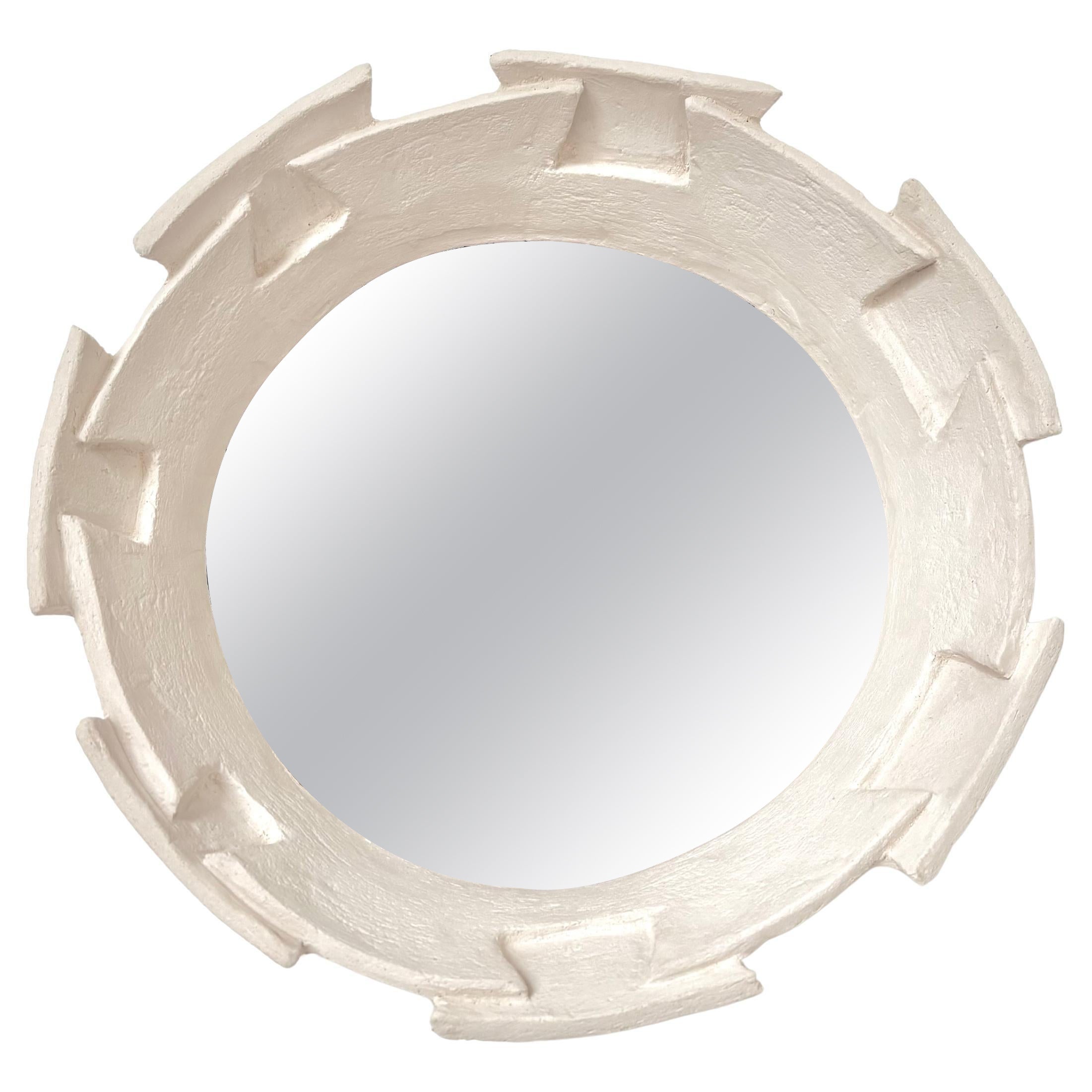 Miroir français contemporain en céramique, "Labirinto" de Renzo Maar