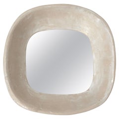 French contemporary ceramic mirror, "Oeuf" by Renzo Maar