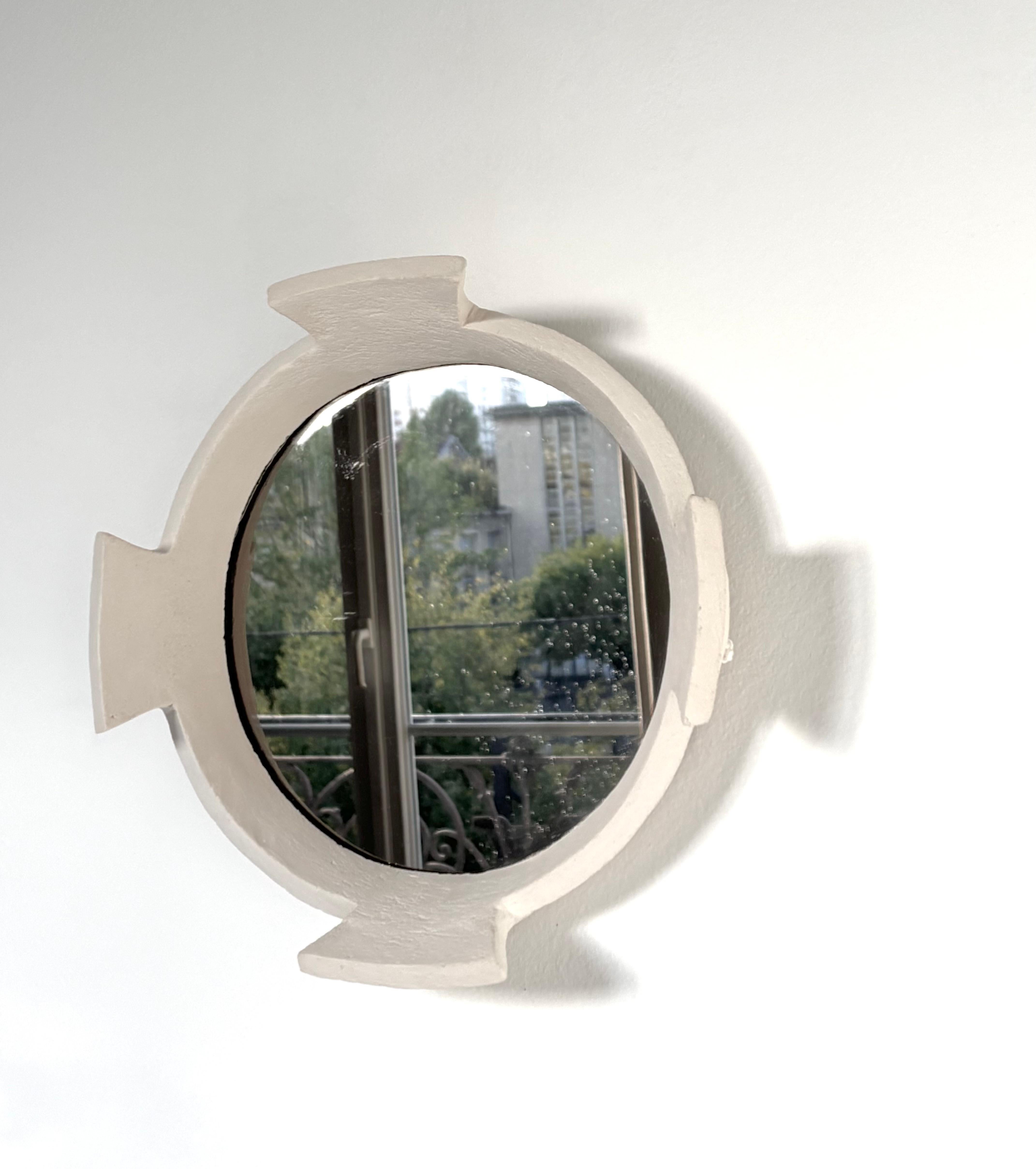 Zeitgenössischer französischer Keramikspiegel 