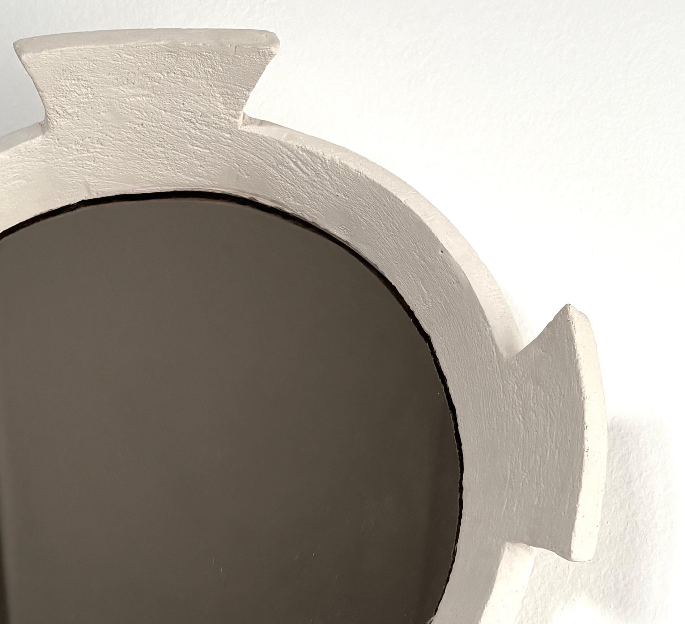 Zeitgenössischer französischer Keramikspiegel 