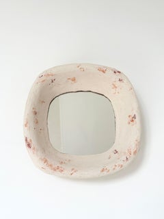 French contemporary ceramic mirror, "Roma" by Renzo Maar