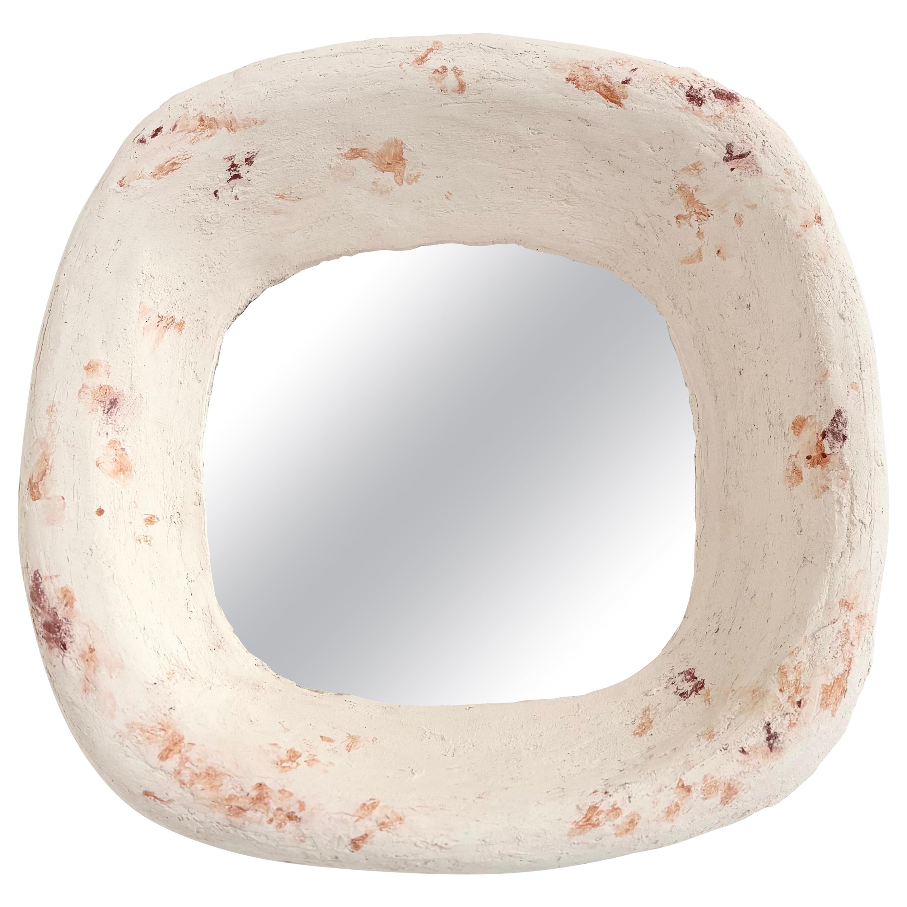 Miroir français contemporain en céramique, "Roma" de Renzo Maar