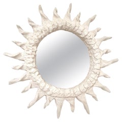 French contemporary ceramic mirror, "Sole I" by Renzo Maar French contemporary ceramic mirror, "Sole I" by Renzo Maar