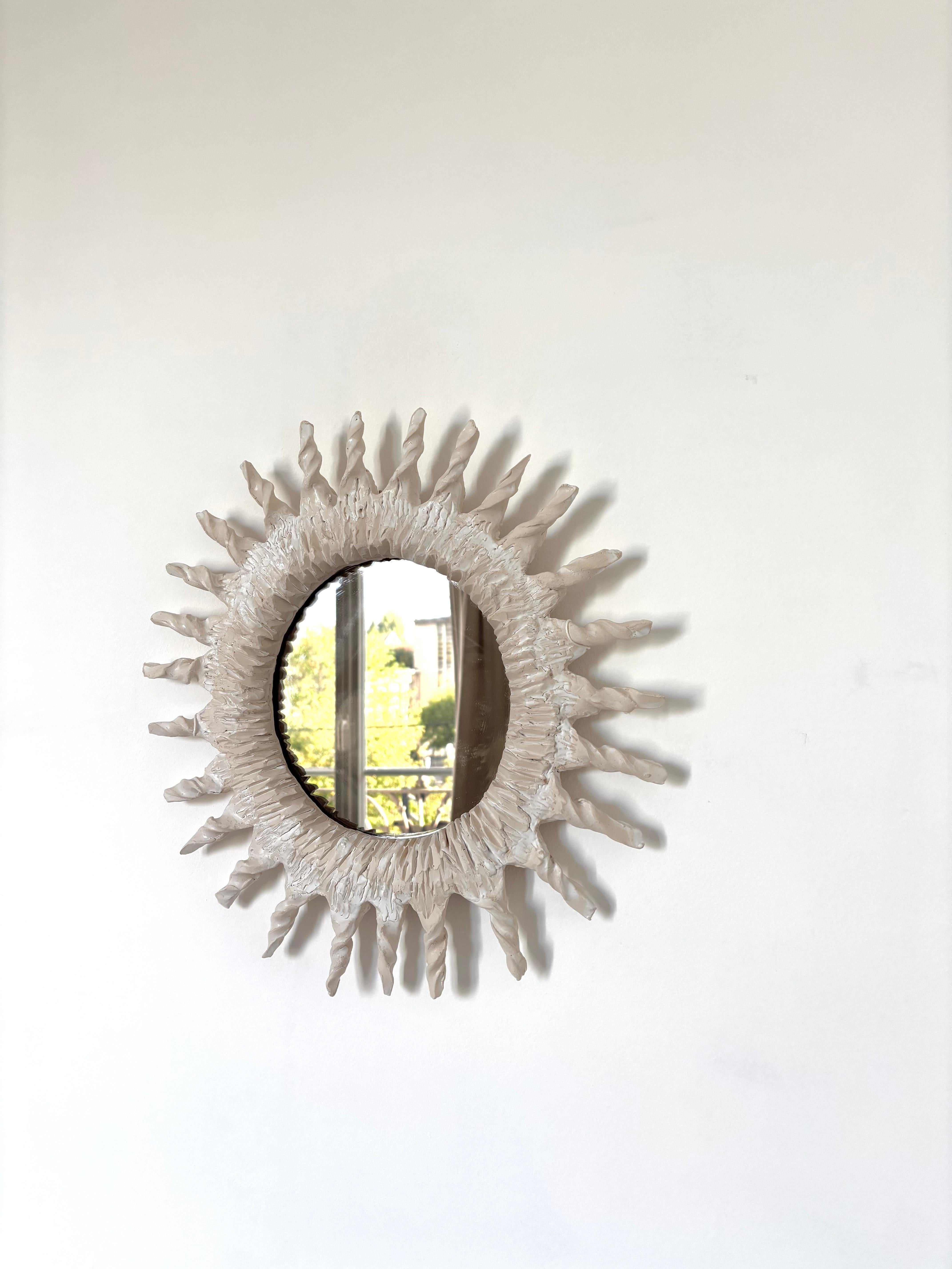 Espejo de cerámica contemporáneo francés, 