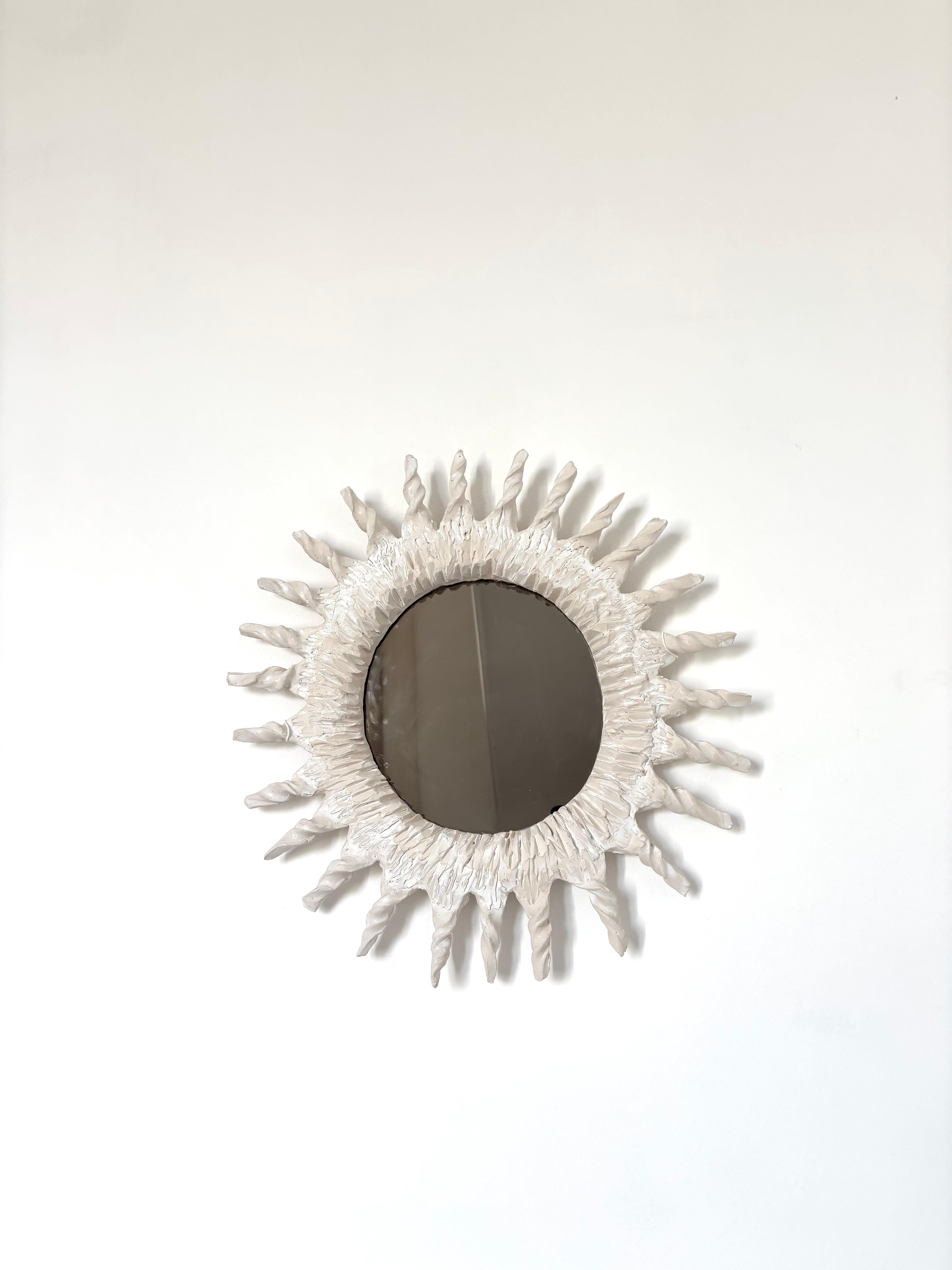 Espejo de cerámica contemporáneo francés, 