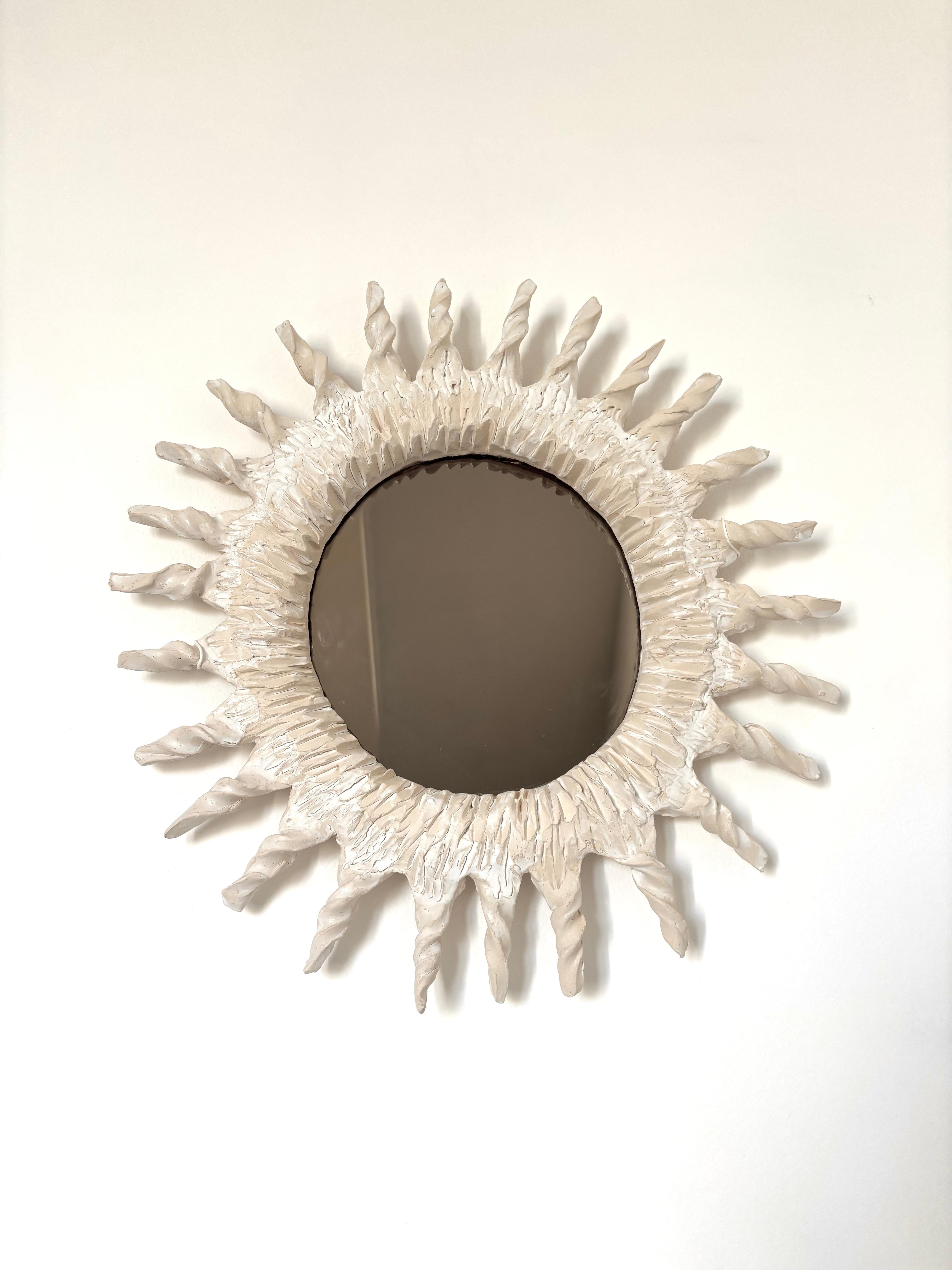 Espejo de cerámica contemporáneo francés, 