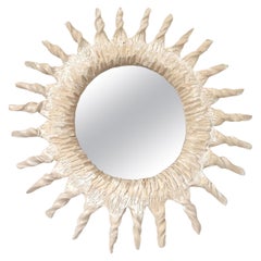 French contemporary ceramic mirror, "Sole II" by Renzo Maar French contemporary ceramic mirror, "Sole II" by Renzo Maar