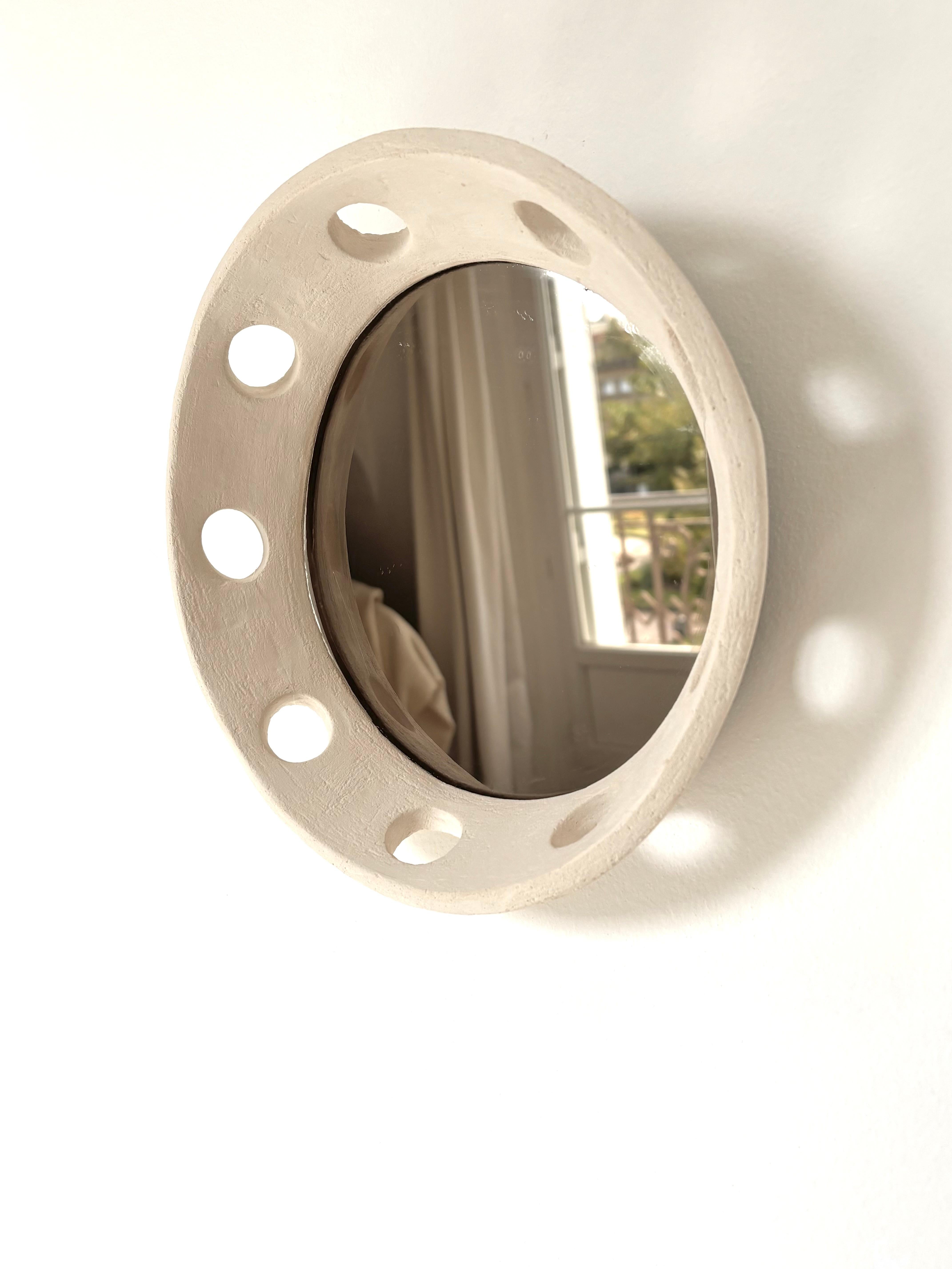 Espejo de cerámica contemporáneo francés, 