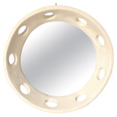 Espejo de cerámica contemporáneo francés, "Tondo" de Renzo Maar