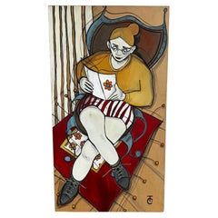 French Contemporary Painting on Panel By Claire Terrenoire