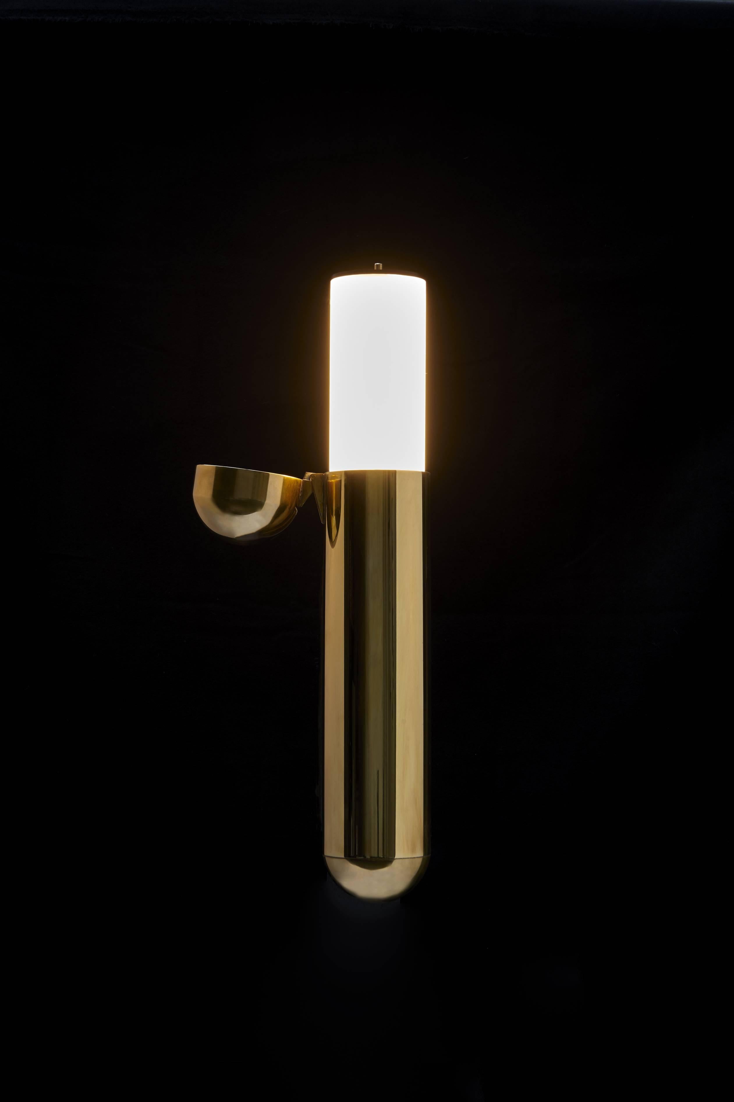 polished brass sconces