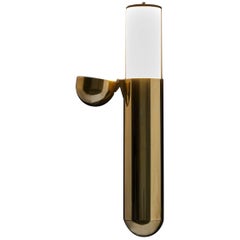 French Contemporary Polished Brass Sconce ISP
