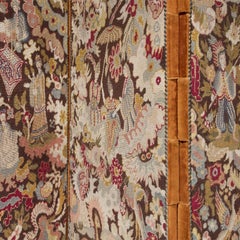 French Continental Three-Panel Needlework Dressing Screen