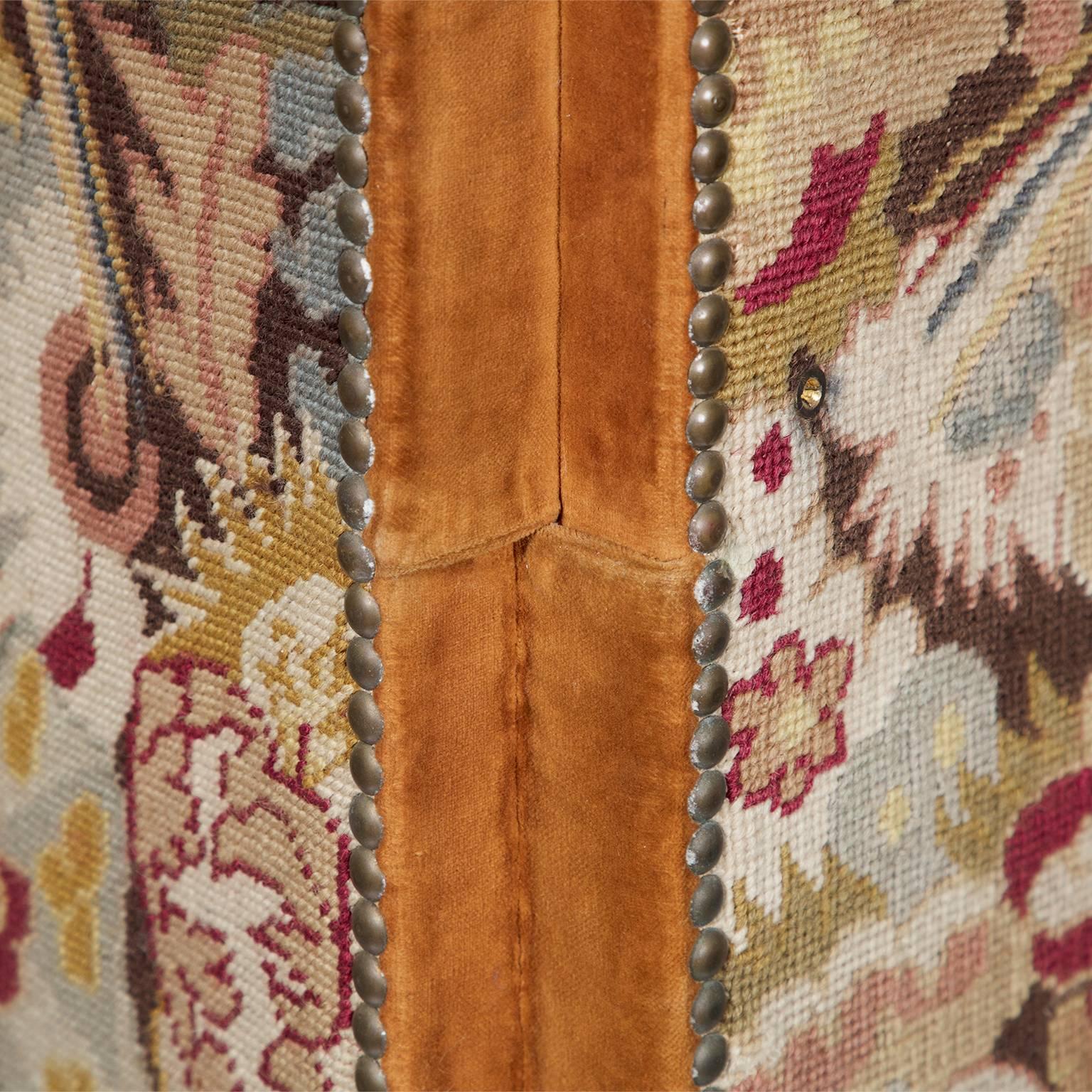 French Continental Three-Panel Needlework Dressing Screen For Sale at ...