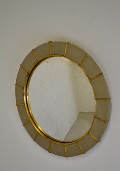 French Convex “Witch” Mirror, 1940s