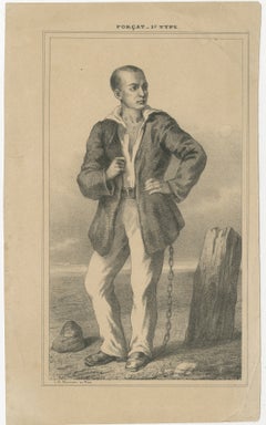 Portrait de bagnard français "Forçat - 1er Type" du Voyage en Bretagne, 1853