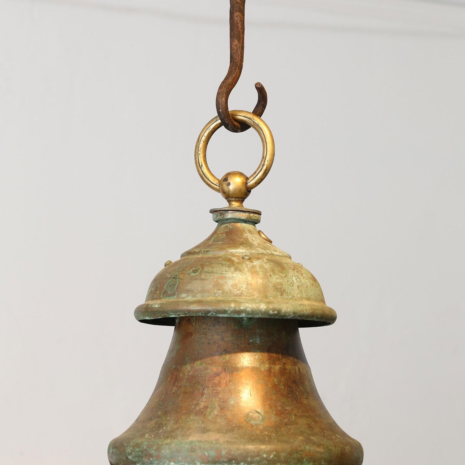 Green-Verdigris Copper and Brass Lantern 2