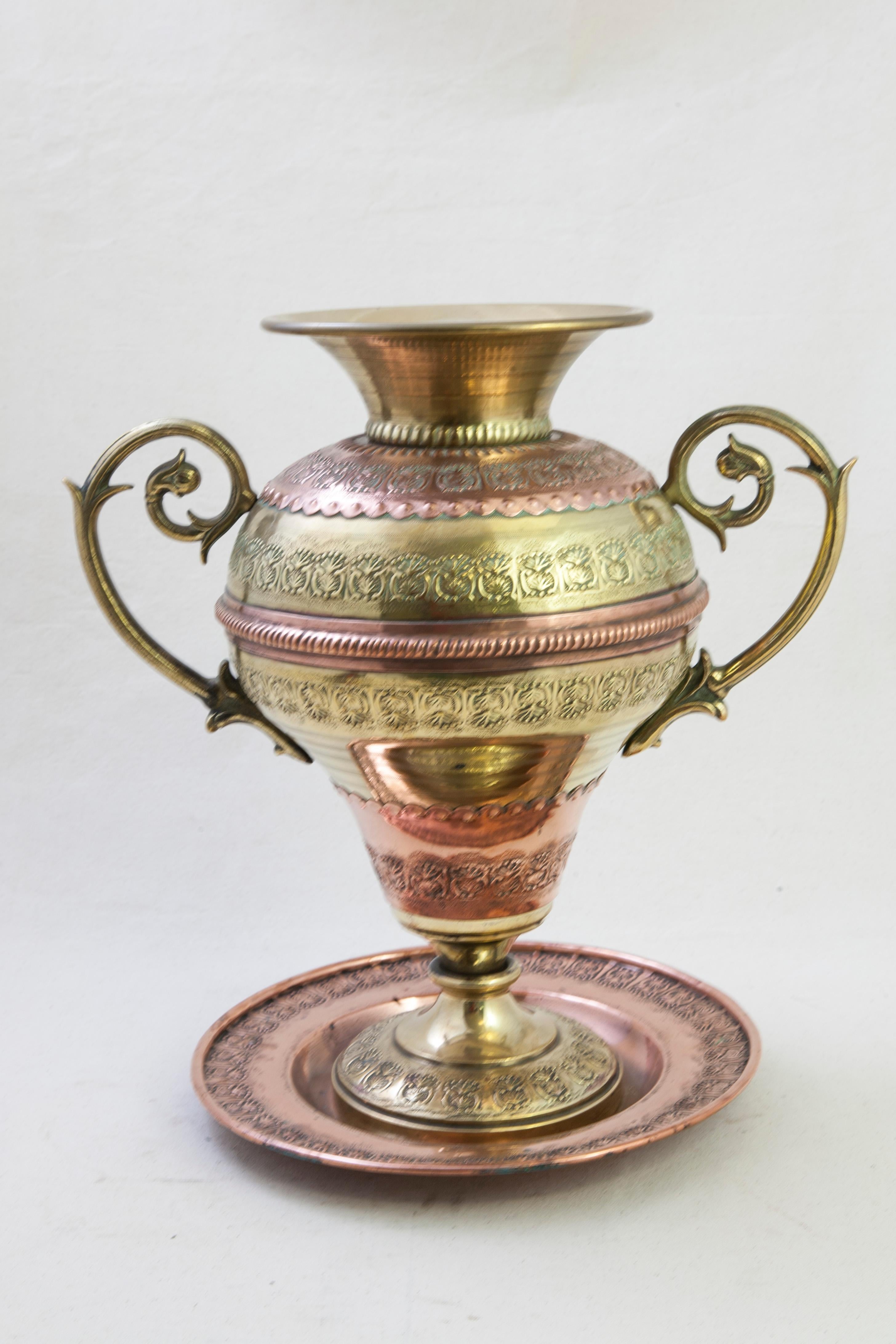 copper urn vase