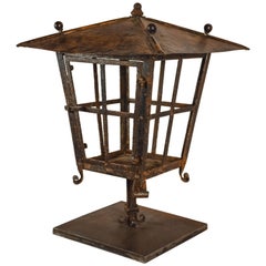 Farol francés de cobre y hierro