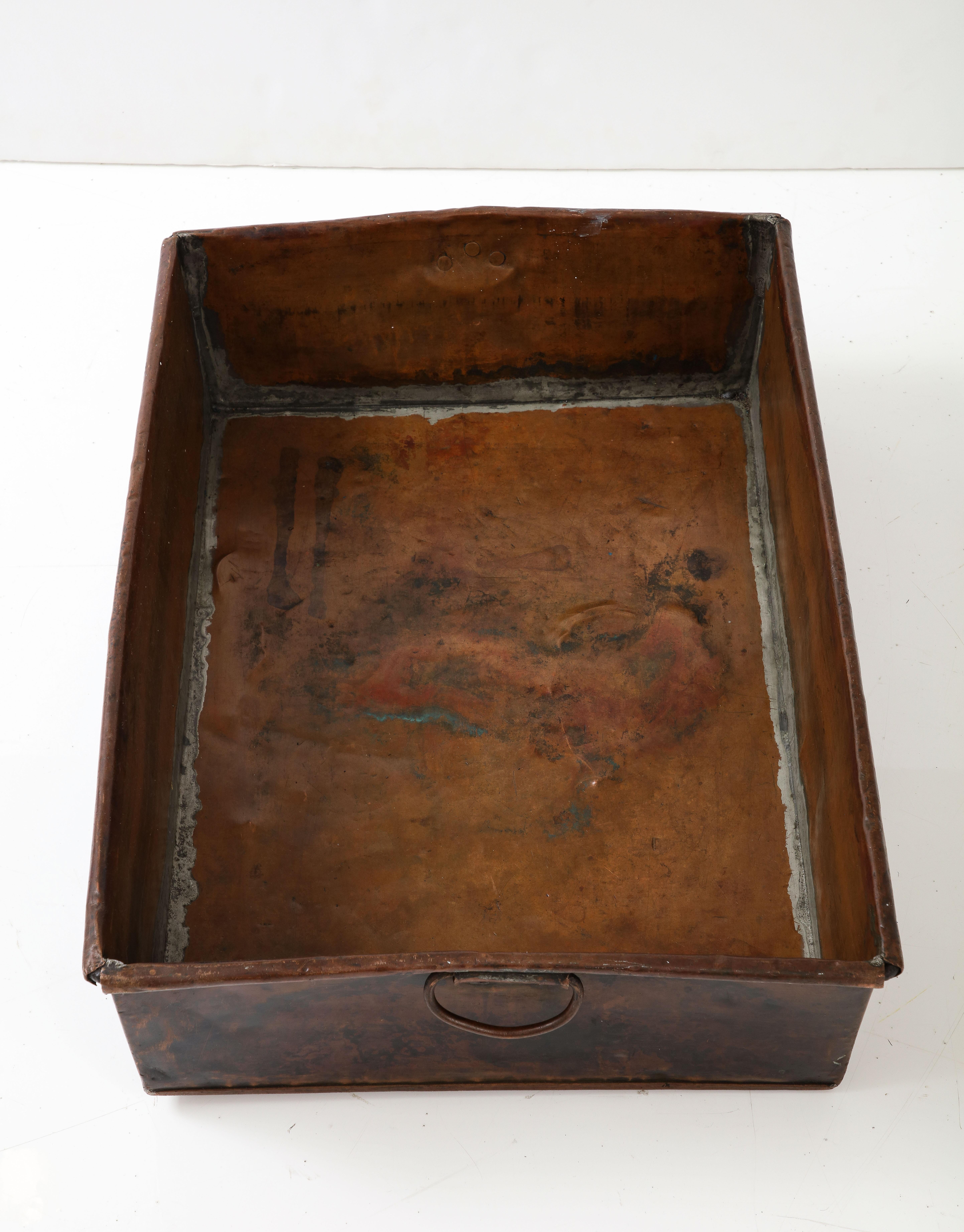 Copper Tray Container Great for Champagne, Drinks, Parties.