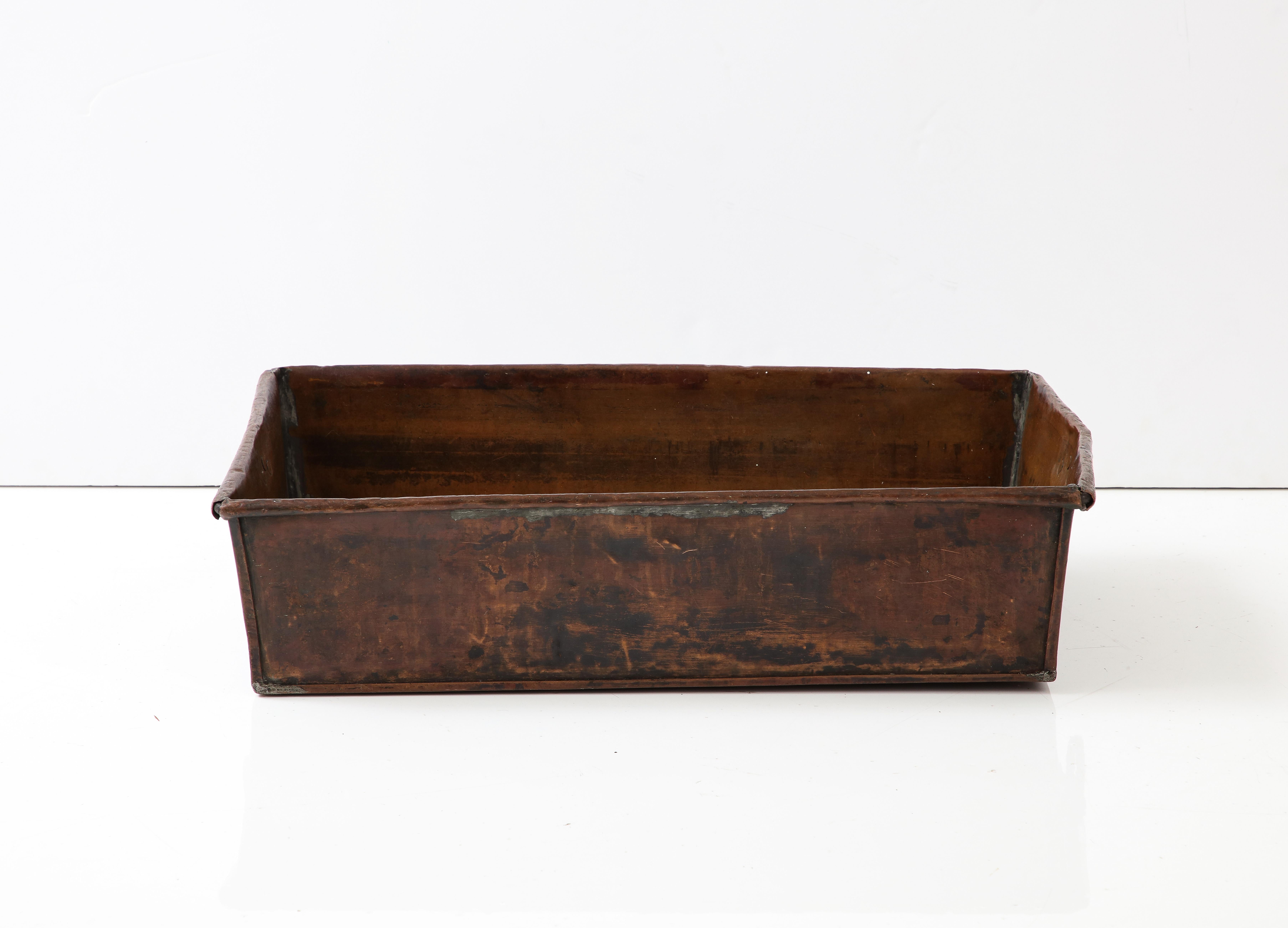 Mid-20th Century French Copper Firewood Holder For Sale