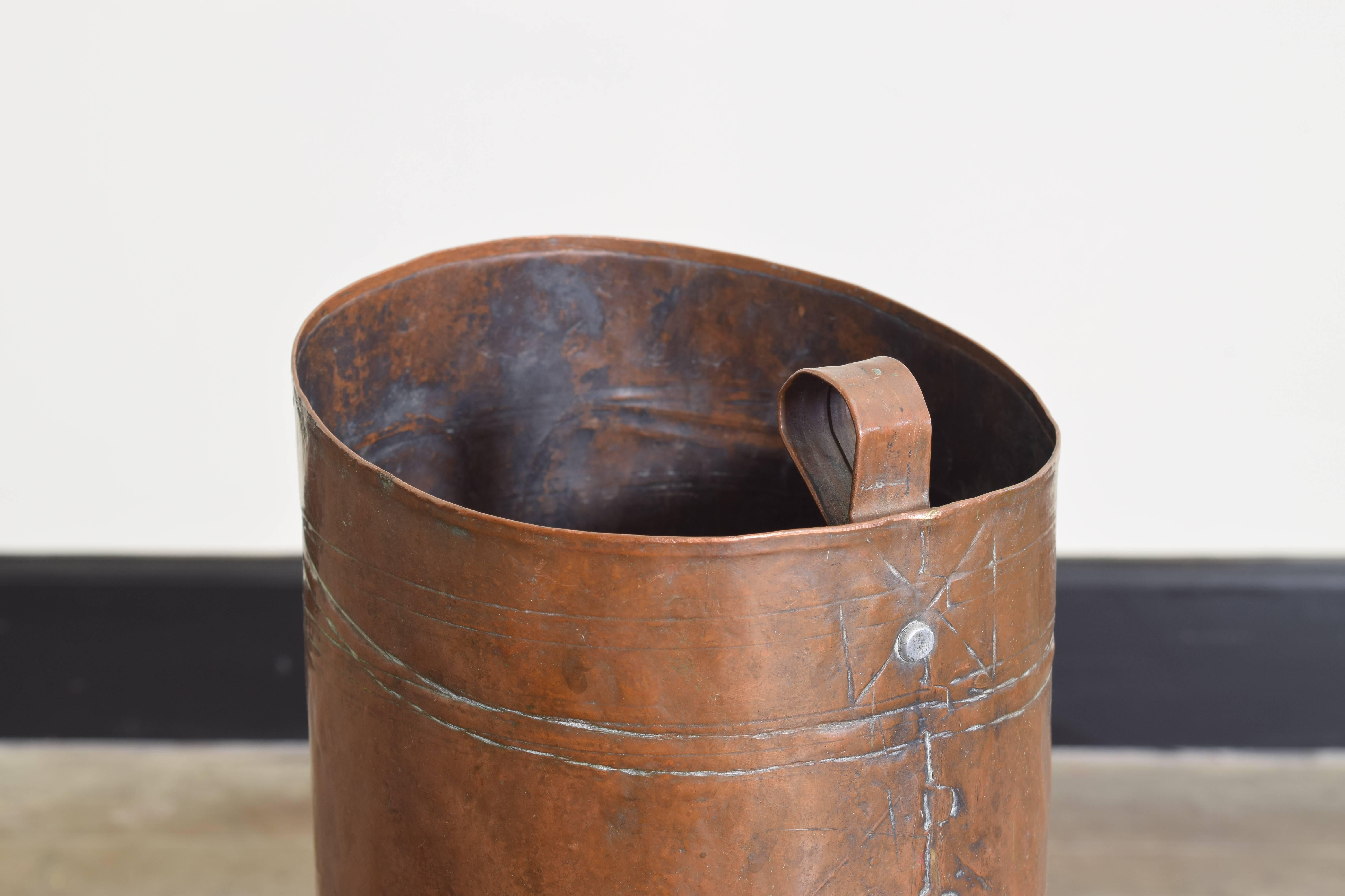French Copper Boot Umbrella Stand, Early 20th Century 2