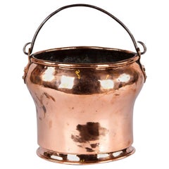 French Copper Bucket, Late 19th Century