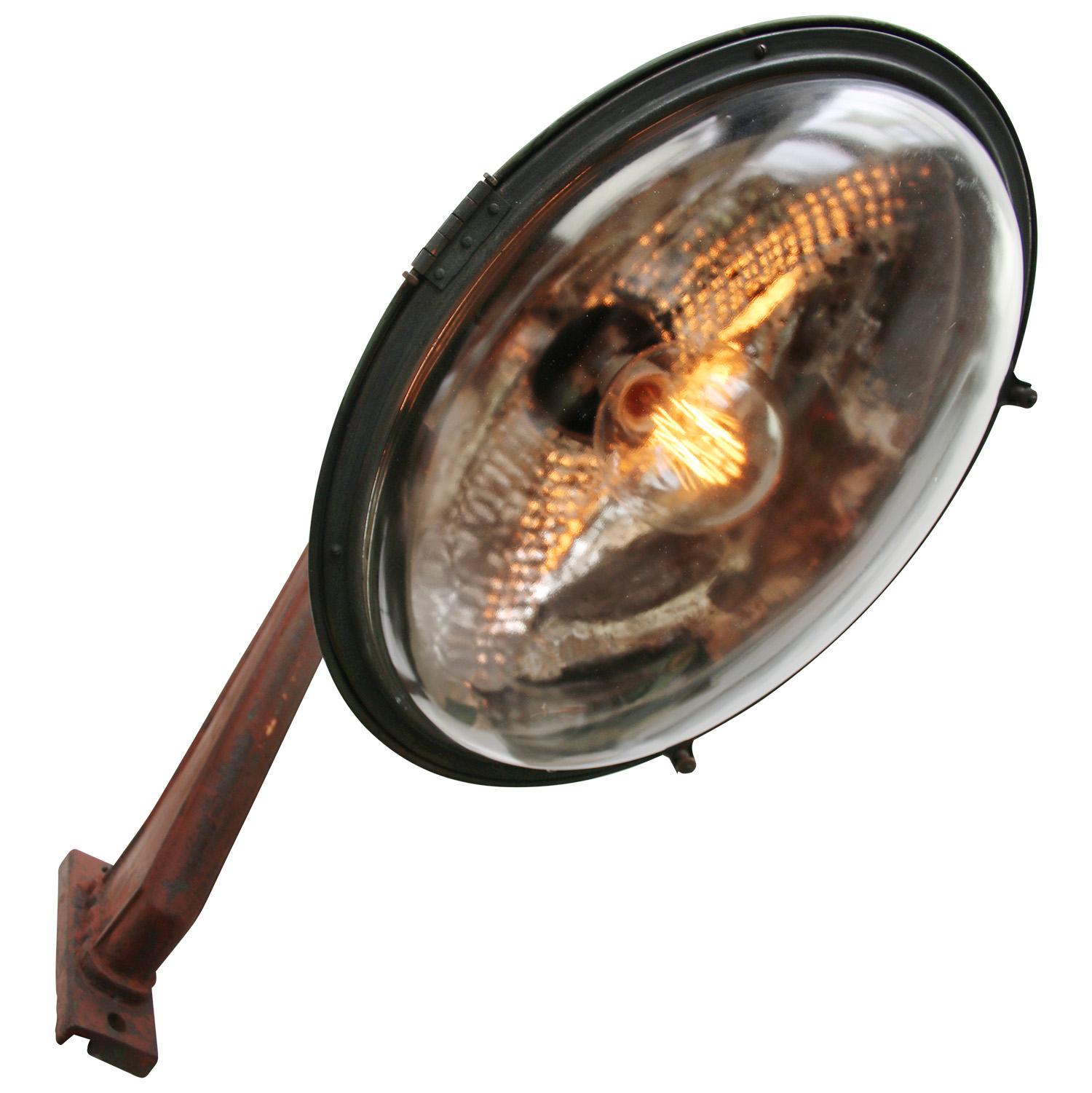 Extra Large Copper Iron Mercury Mirror Street Light by Eclatec, France In Good Condition For Sale In Amsterdam, NL