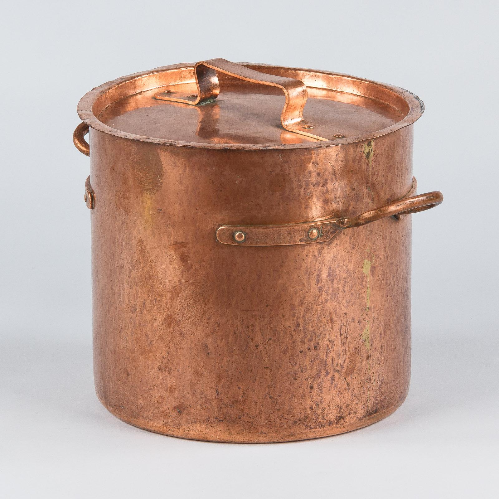 French Copper Cauldron, 19th Century 8