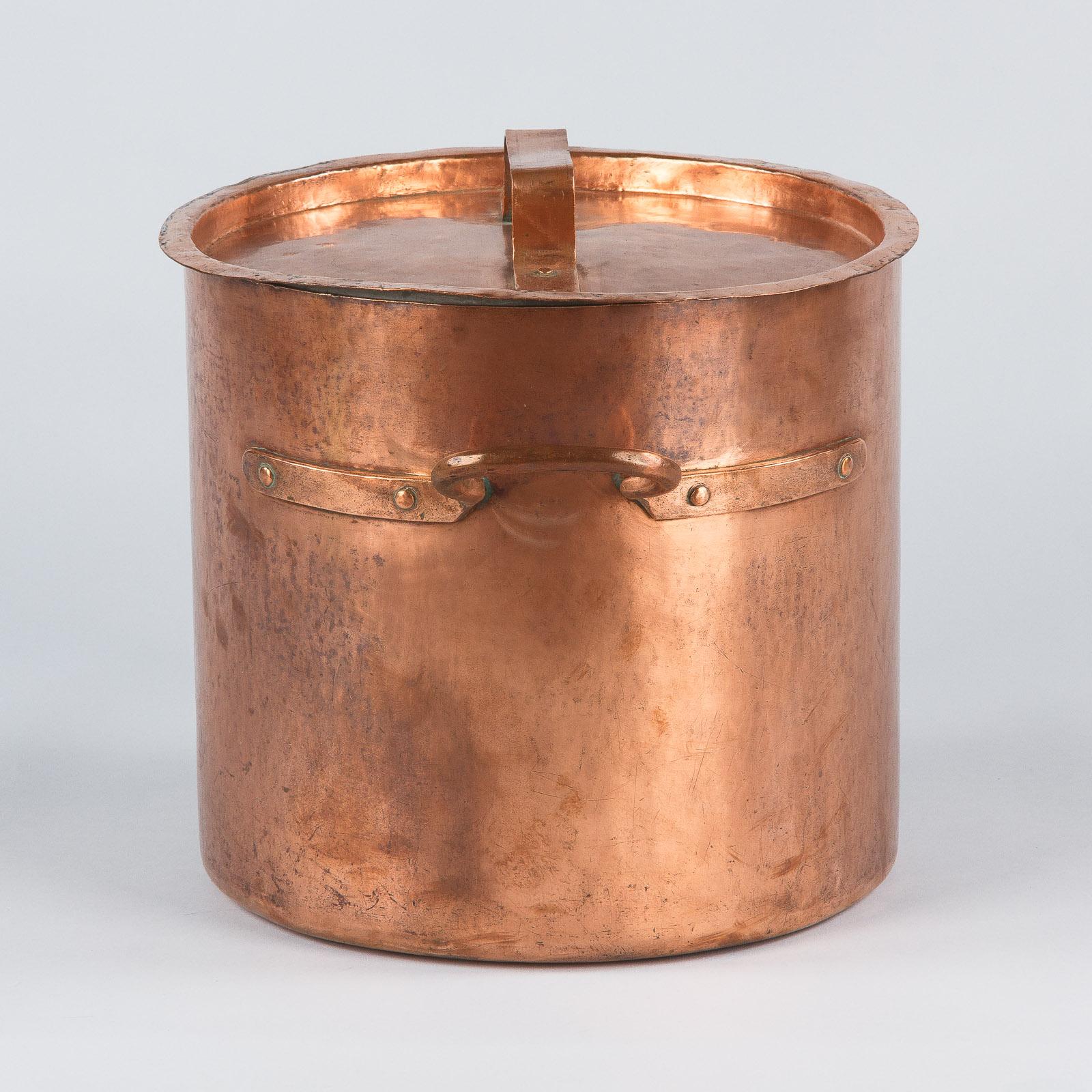 French Copper Cauldron, 19th Century 10