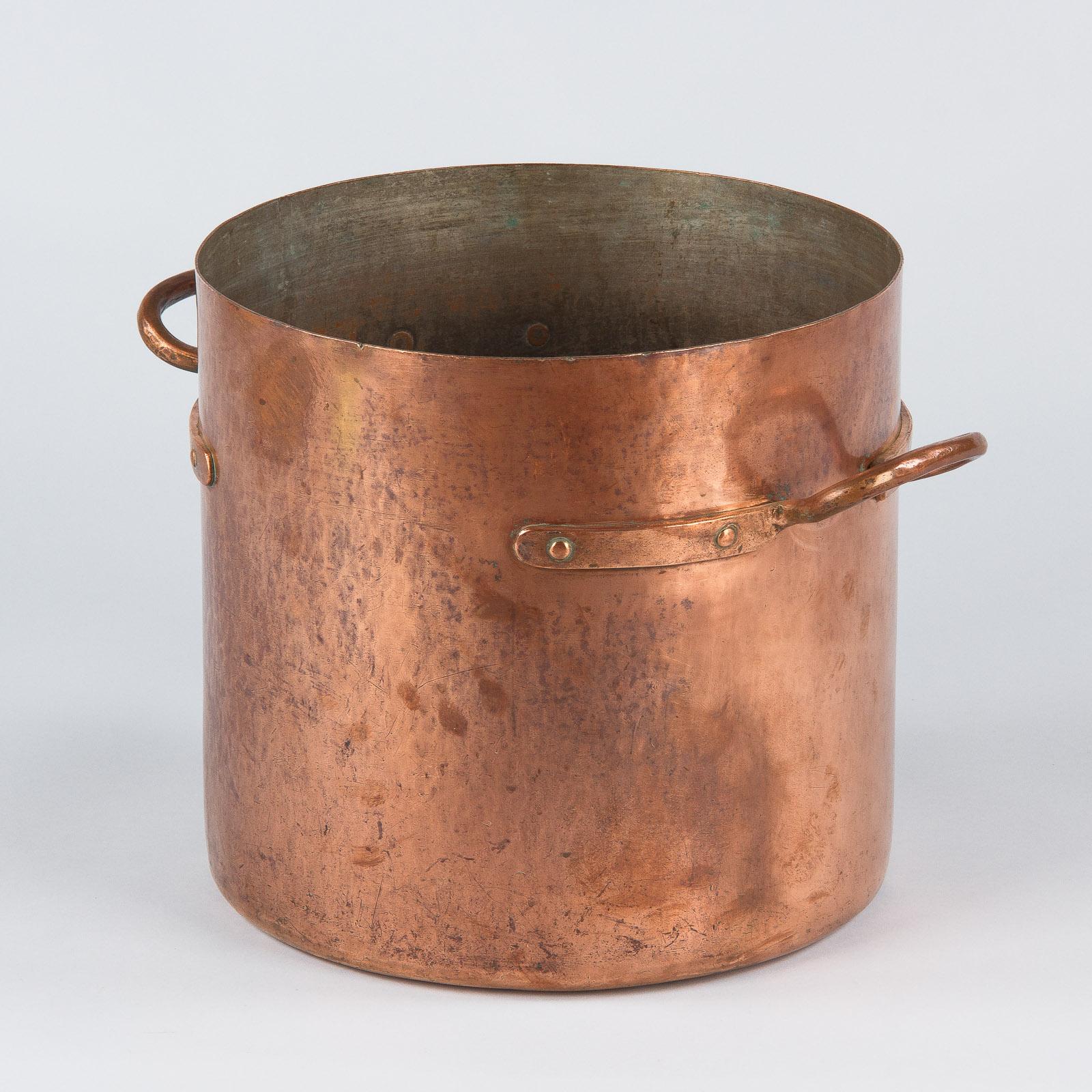 French Copper Cauldron, 19th Century 11