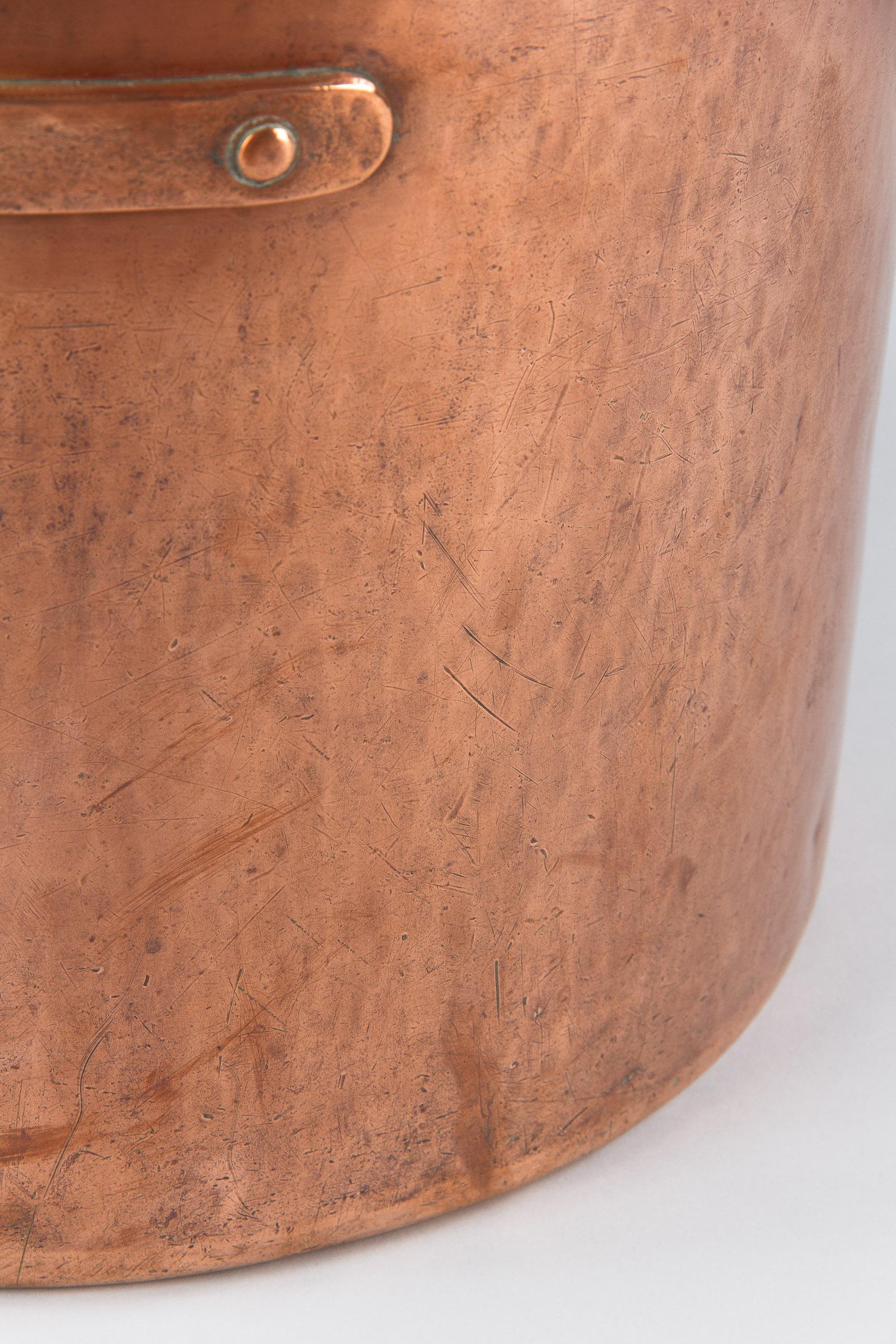 French Copper Cauldron, 19th Century 14
