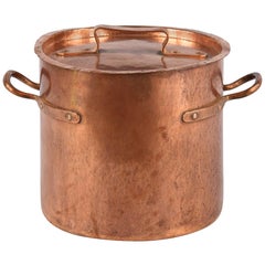 Antique French Copper Cauldron, 19th Century