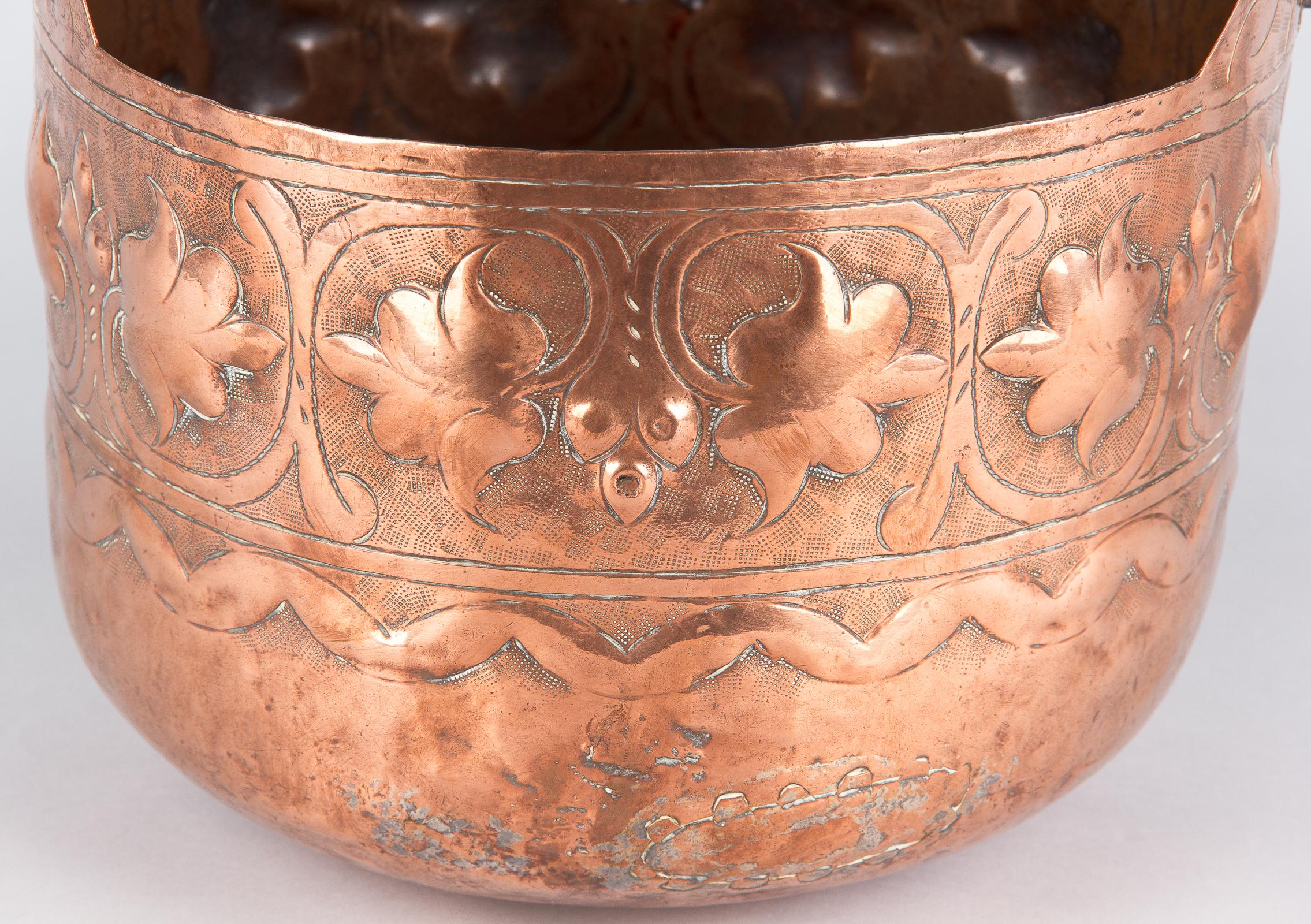 French Copper Cauldron with Forged Iron Handle, 19th Century 7