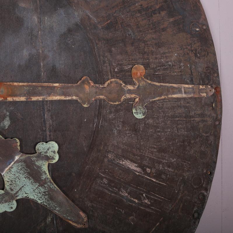 XIX secolo Quadrante di orologio francese in rame in vendita