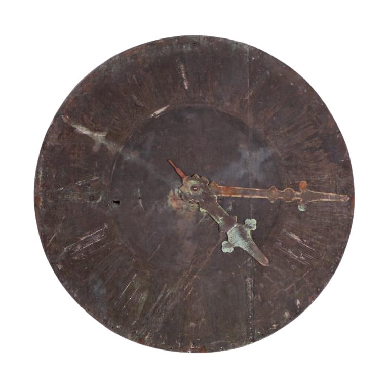 Quadrante di orologio francese in rame