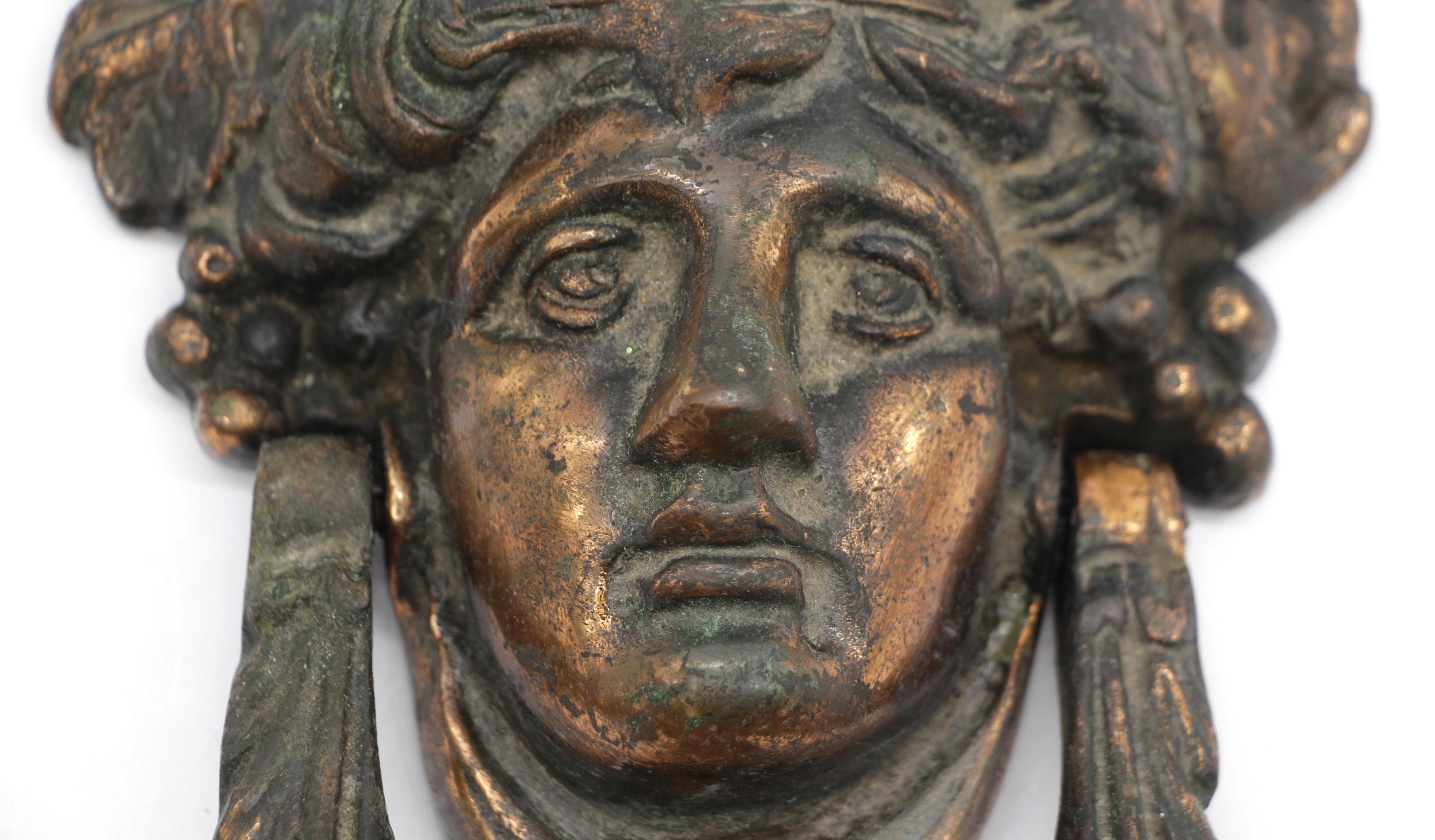heurtoir de porte ancien bronze
