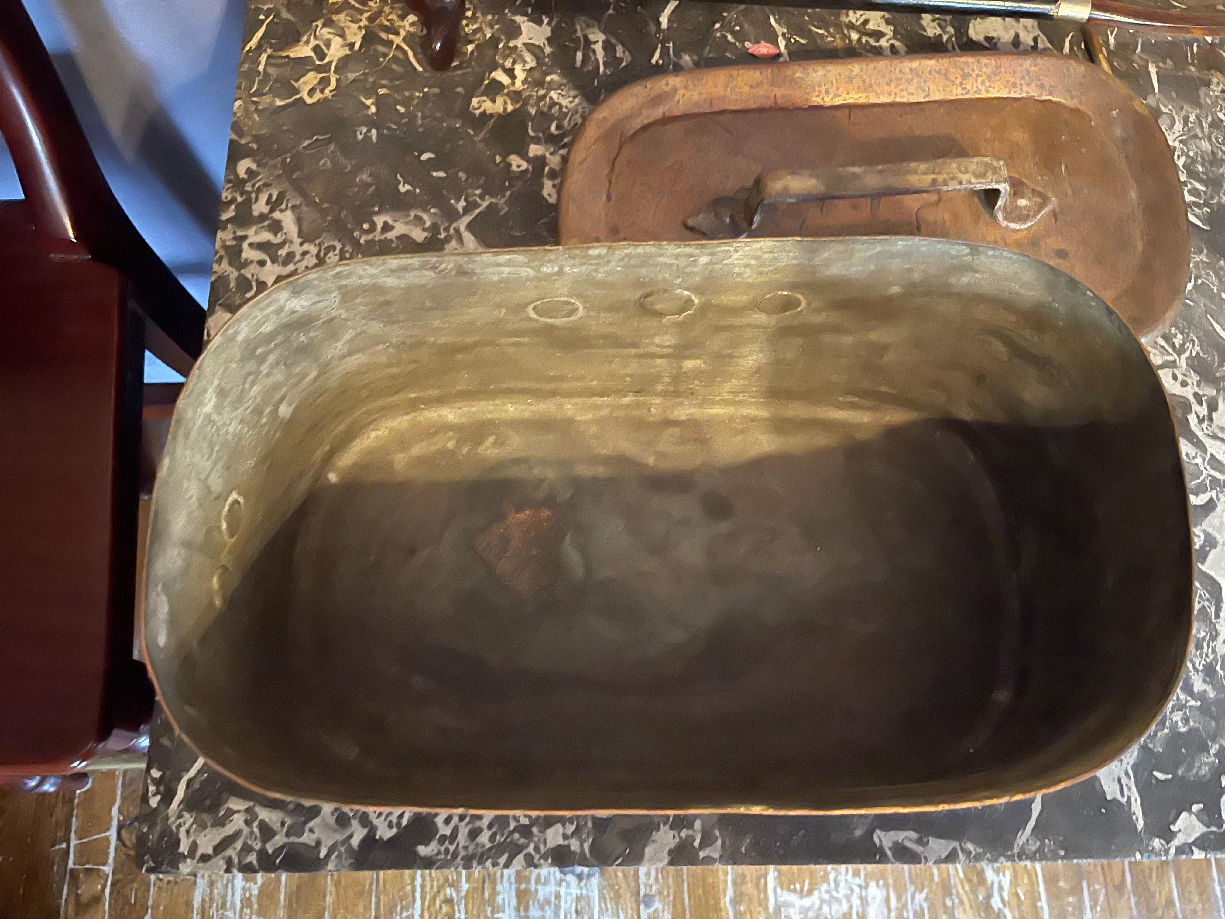 Französischer Fischkessel, Poissoniere oder Behälter aus Kupfer, 19. Jahrhundert im Angebot 3